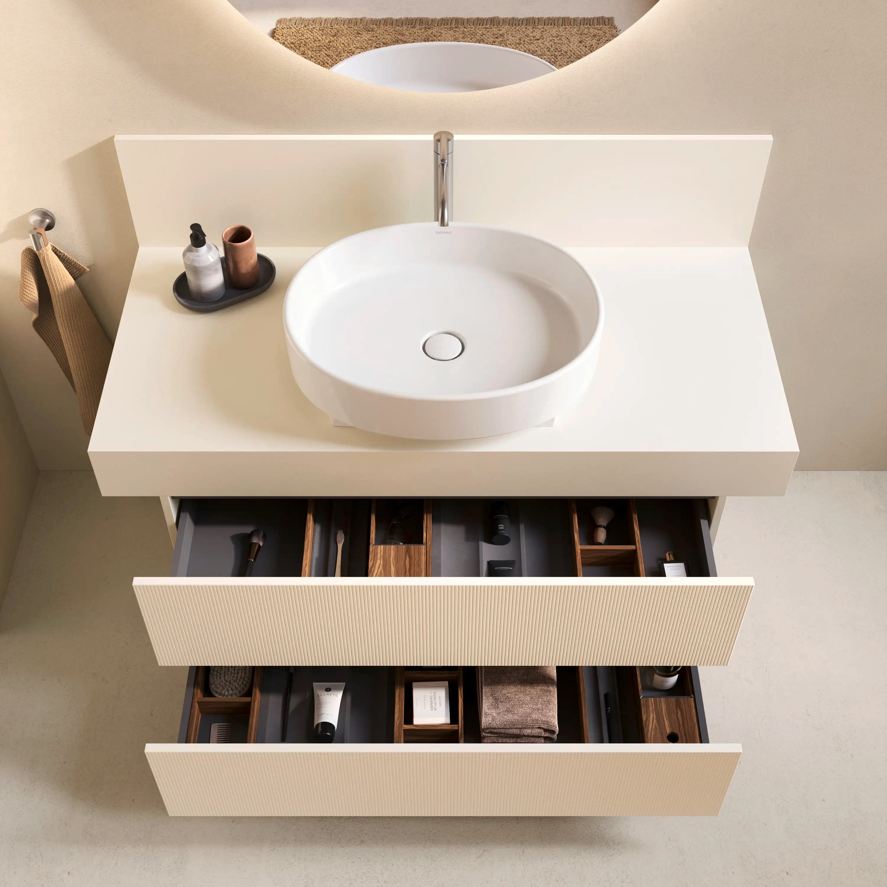 Balcoon 39 3/8'' Wall Mount Two Drawer Single Vanity Cabinet, Sink Sold Separately
