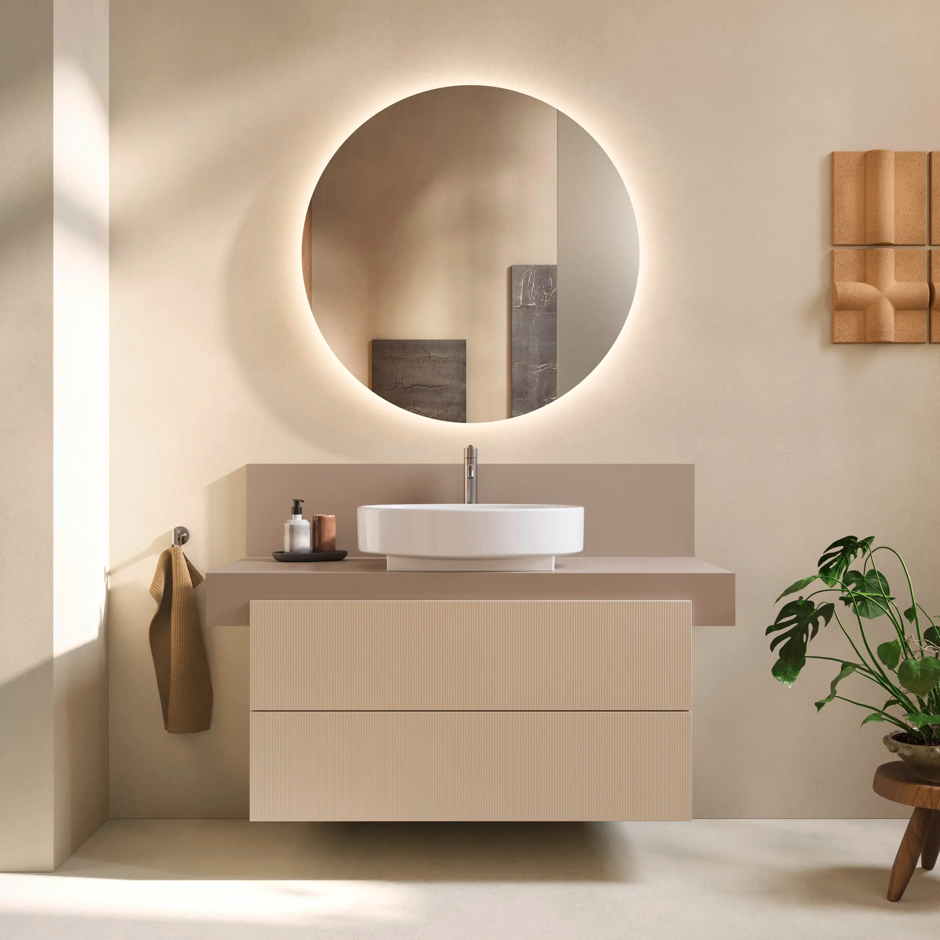 Balcoon 39 3/8'' Wall Mount Two Drawer Single Vanity Cabinet, Sink Sold Separately