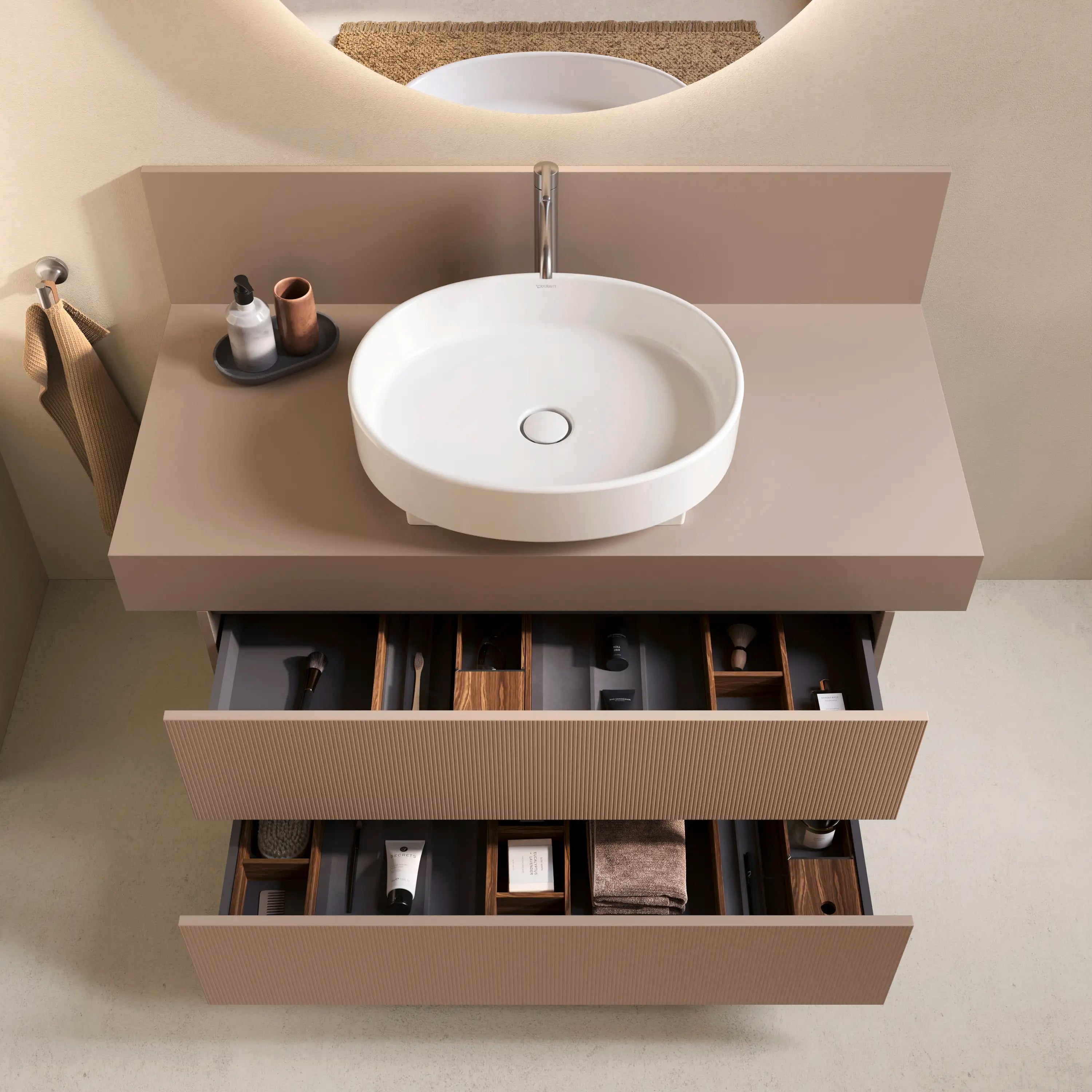 Balcoon 31 1/2'' Wall Mount Two Drawer Single Vanity Cabinet, Sink Sold Separately