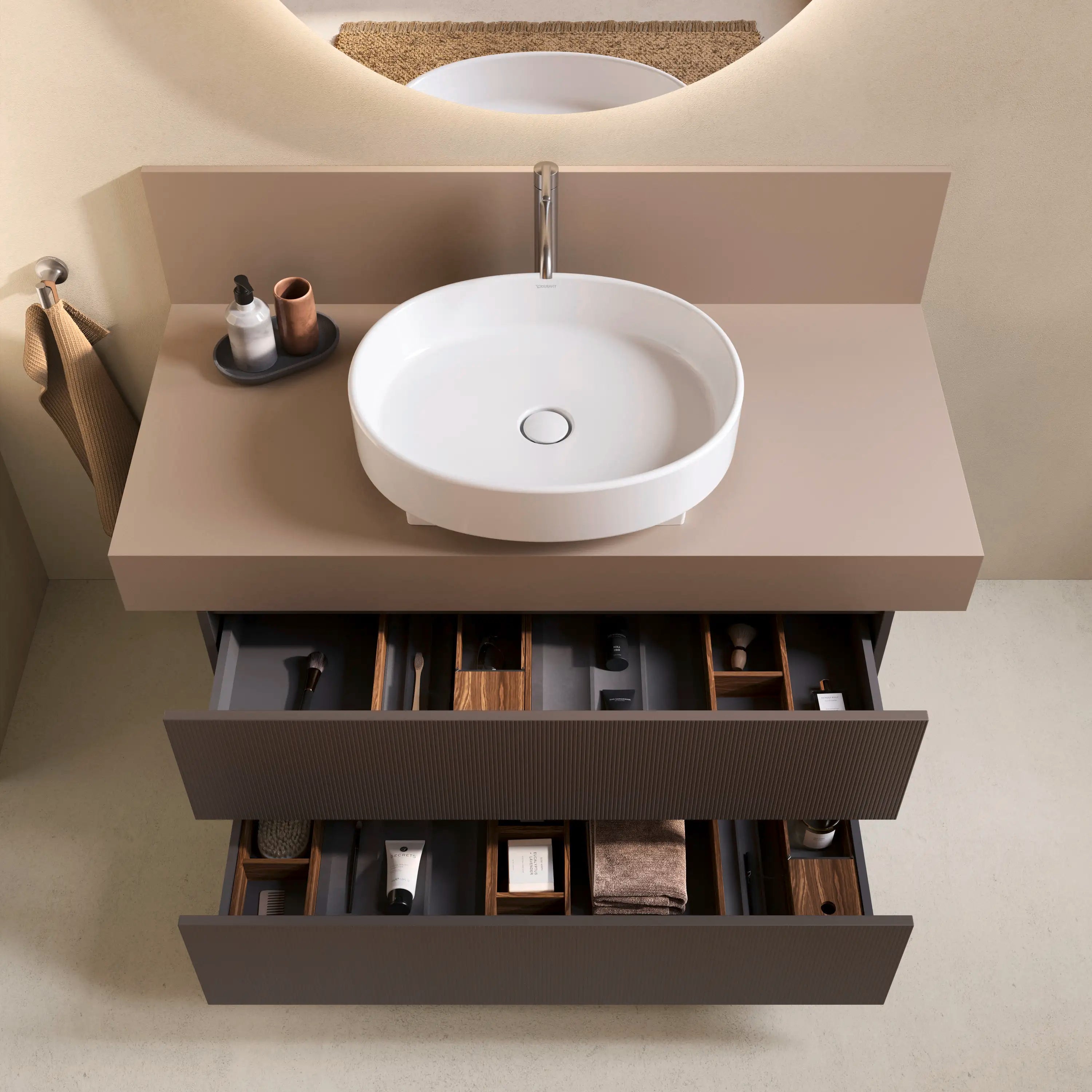 Balcoon 31 1/2'' Wall Mount Two Drawer Single Vanity Cabinet, Sink Sold Separately