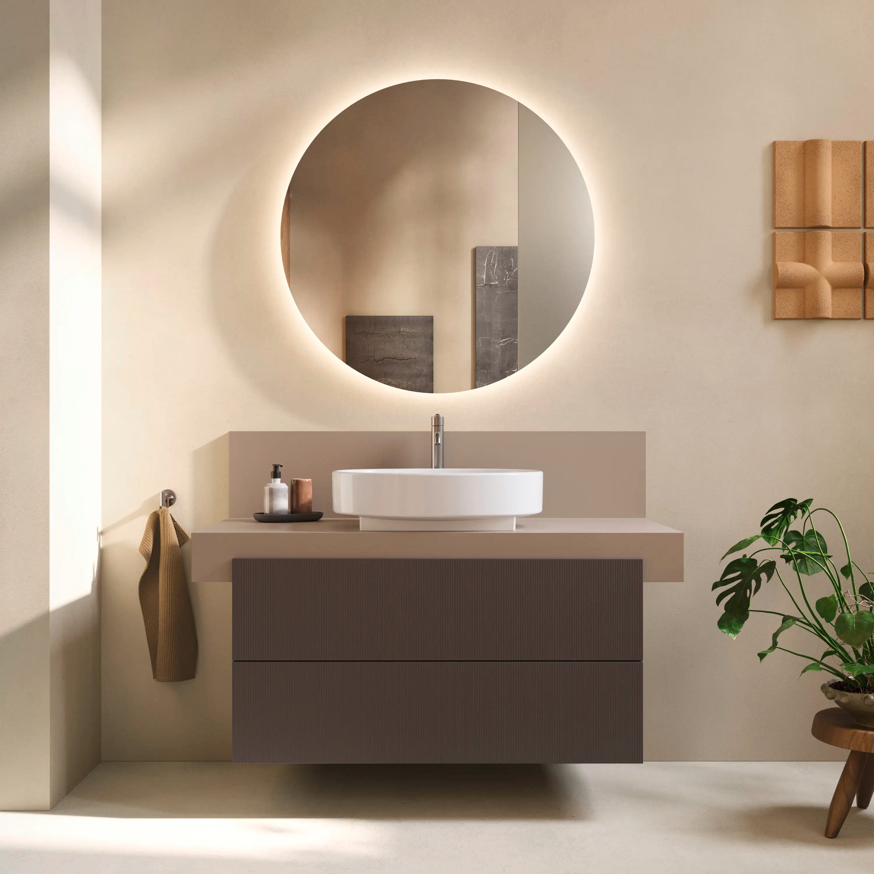 Balcoon 39 3/8'' Wall Mount Two Drawer Single Vanity Cabinet, Sink Sold Separately
