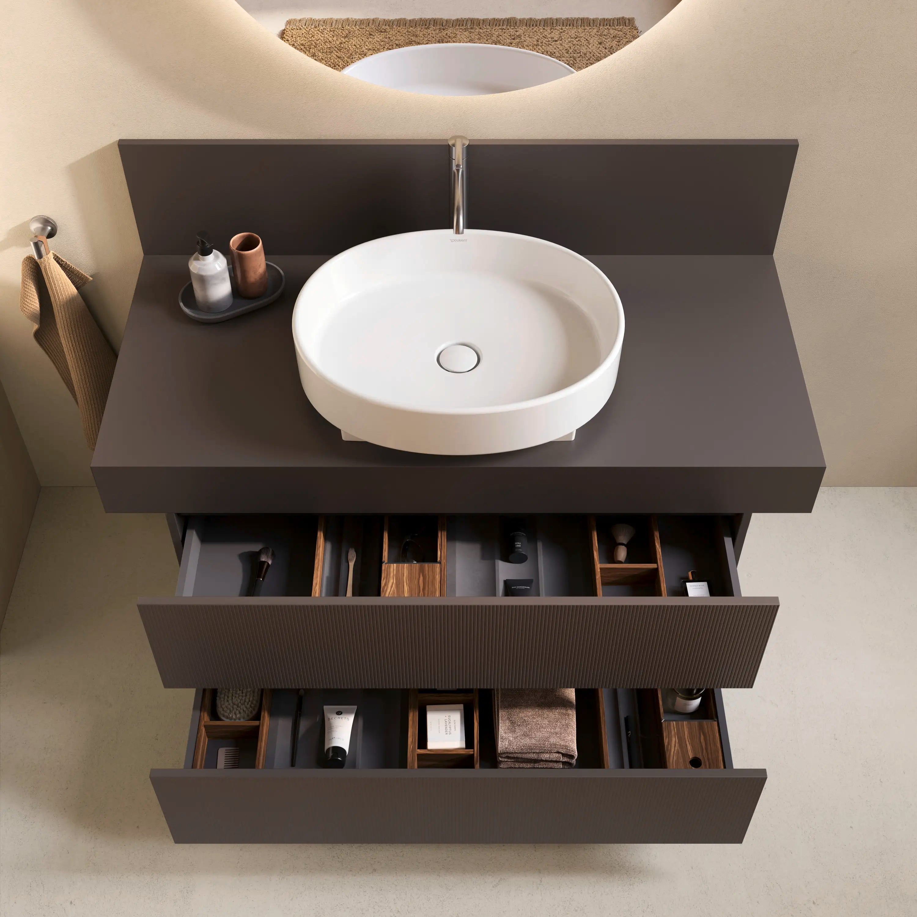 Balcoon 39 3/8'' Wall Mount Engineered Wood, with One Sink Cutout