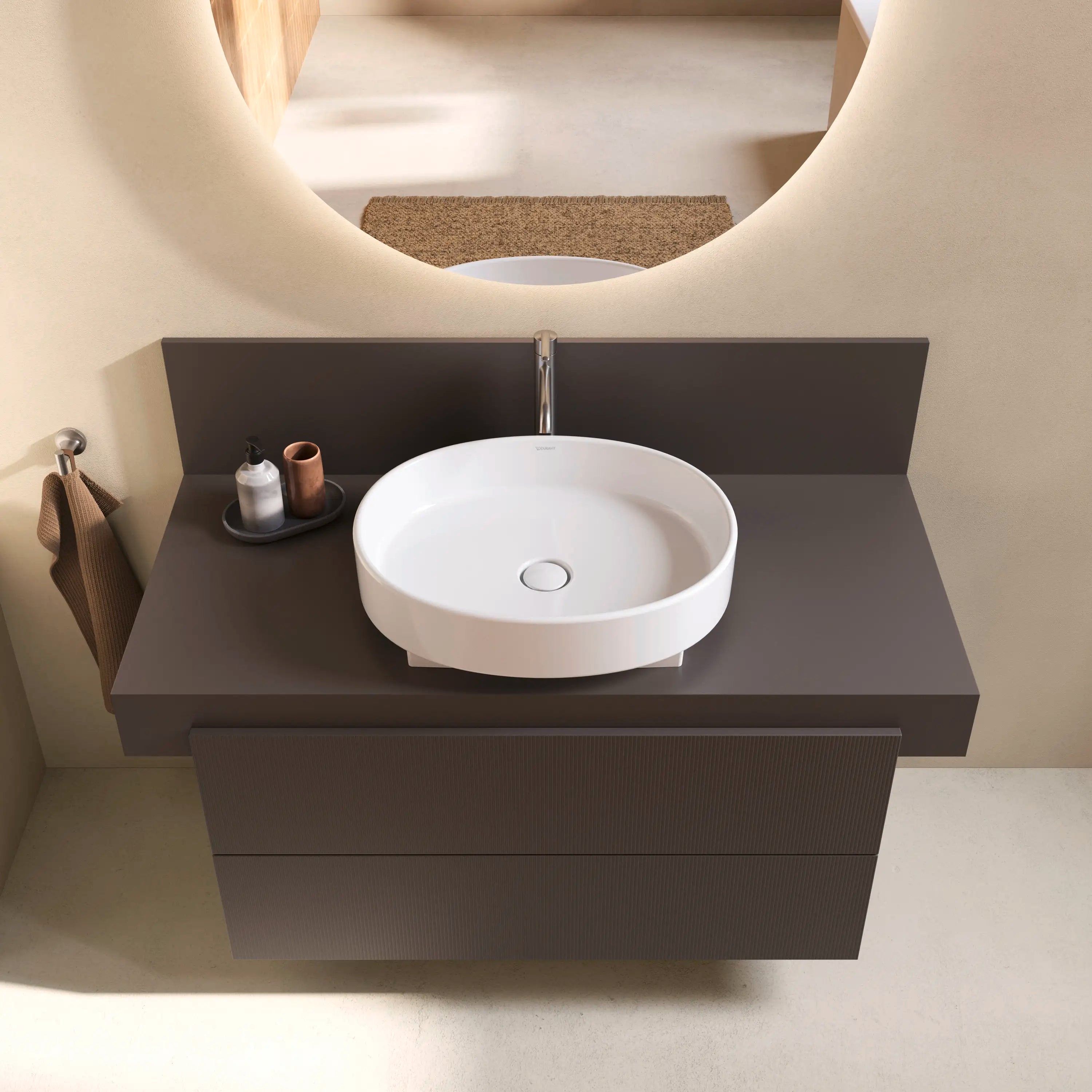 Balcoon 39 3/8'' Wall Mount Engineered Wood, with One Sink Cutout
