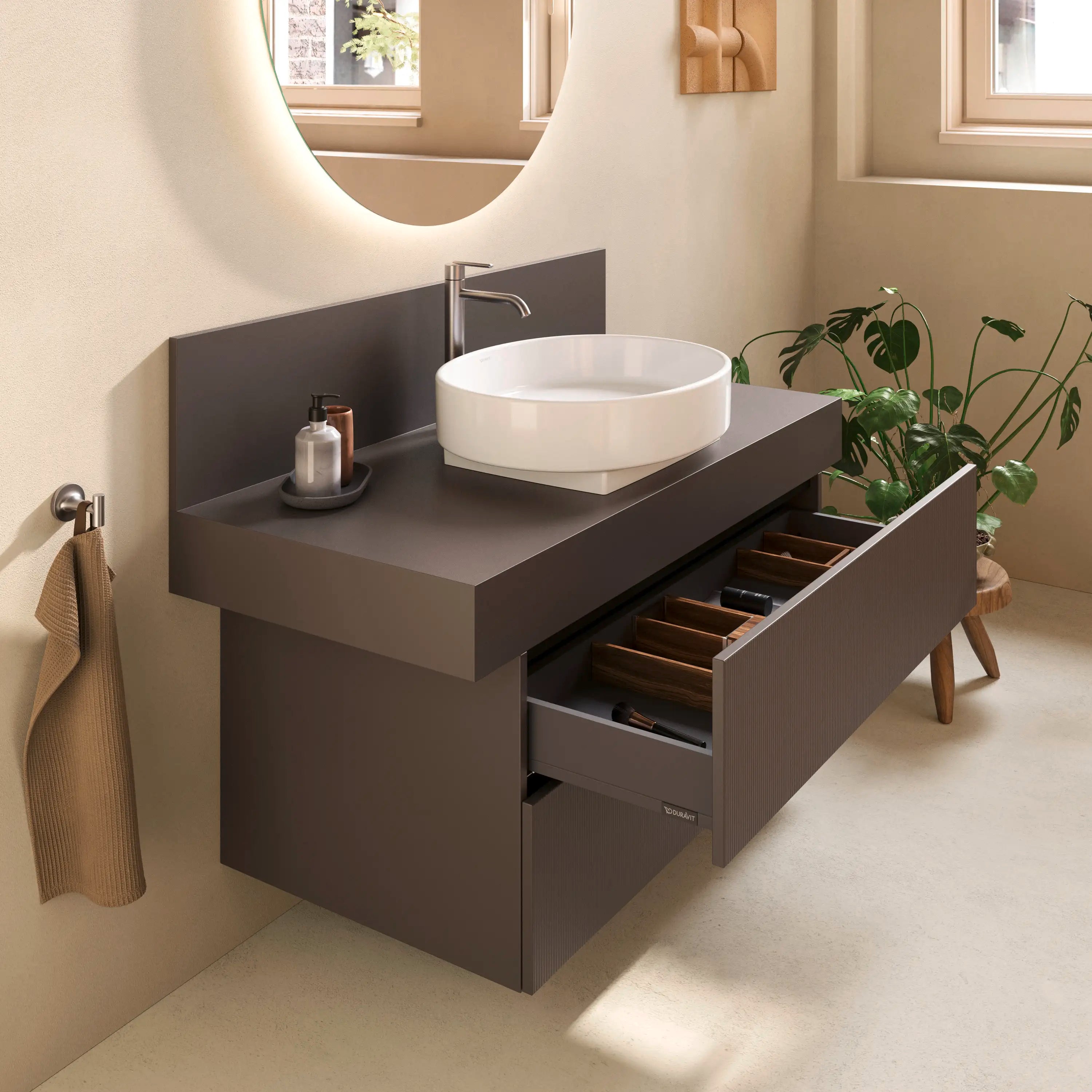 Balcoon 39 3/8'' Wall Mount Two Drawer Single Vanity Cabinet, Sink Sold Separately