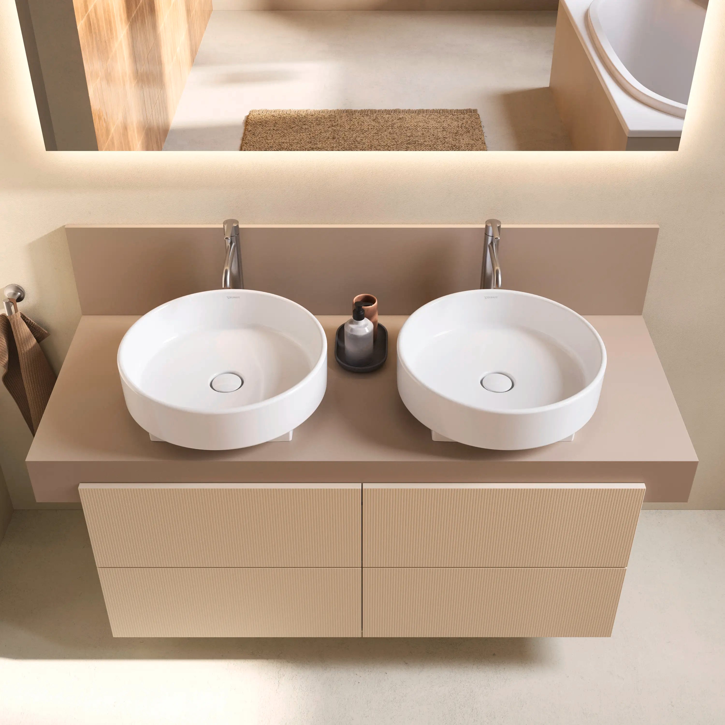 Balcoon 47 1/4'' Wall Mount Double Vanity Cabinet, Sink Sold Separately