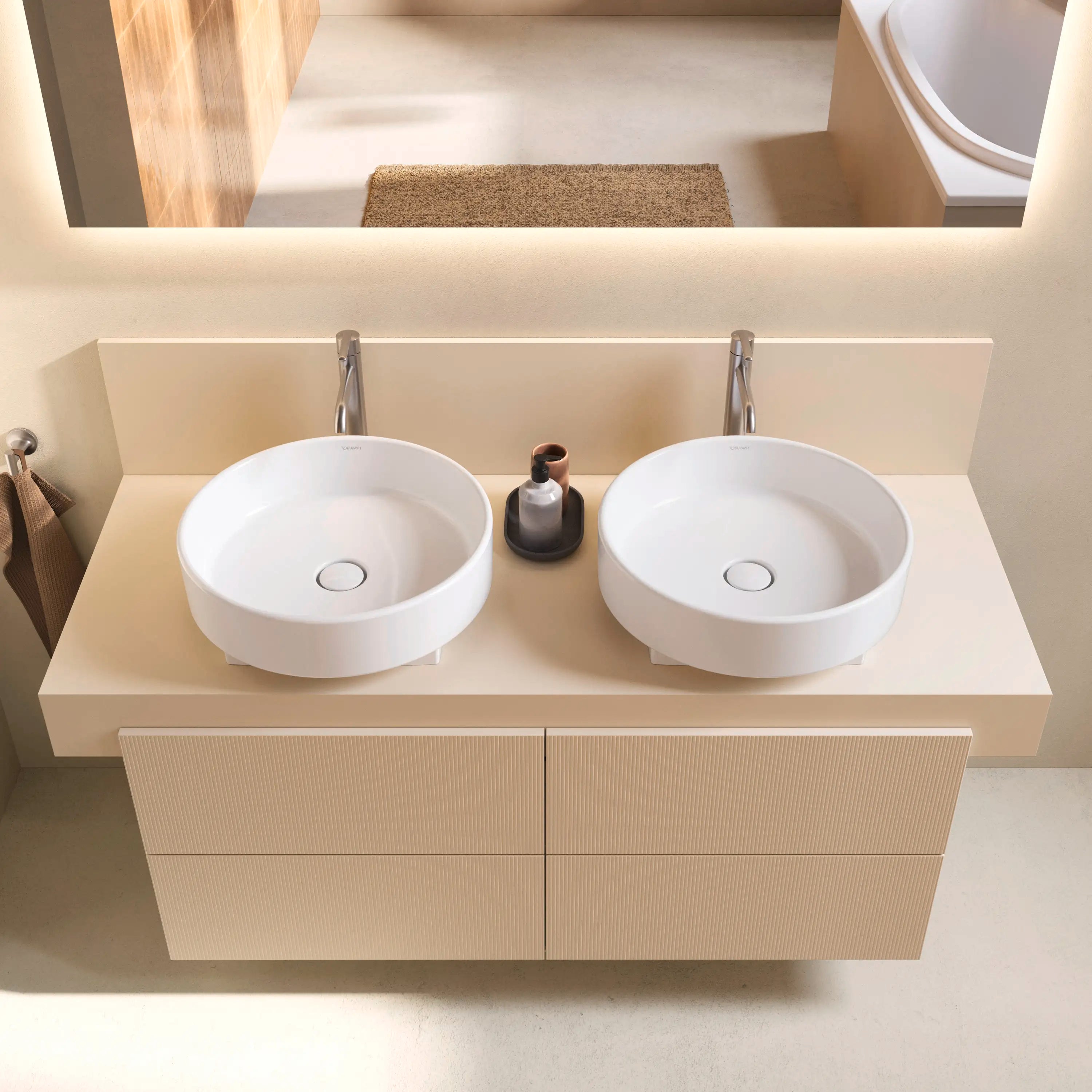 Balcoon 47 1/4'' Wall Mount Double Vanity Cabinet, Sink Sold Separately
