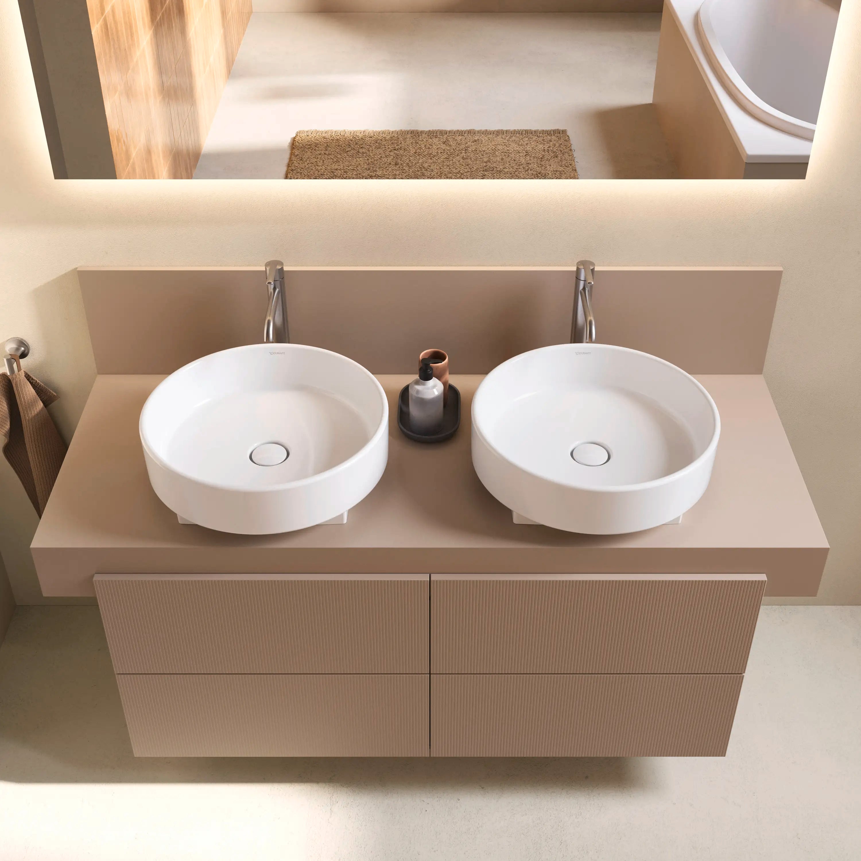 Balcoon 47 1/4'' Wall Mount Double Vanity Cabinet, Sink Sold Separately