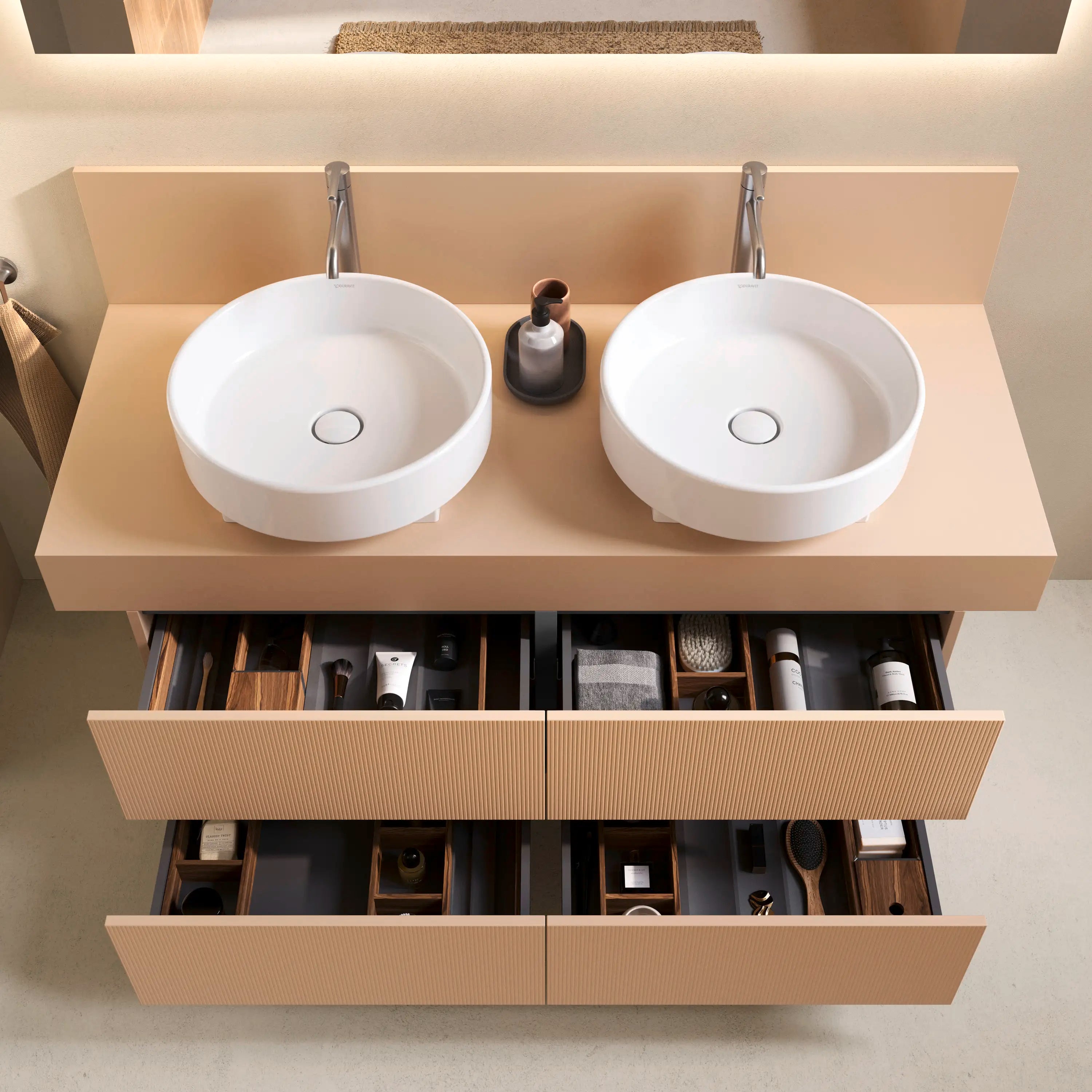 Balcoon 47 1/4'' Wall Mount Double Vanity Cabinet, Sink Sold Separately