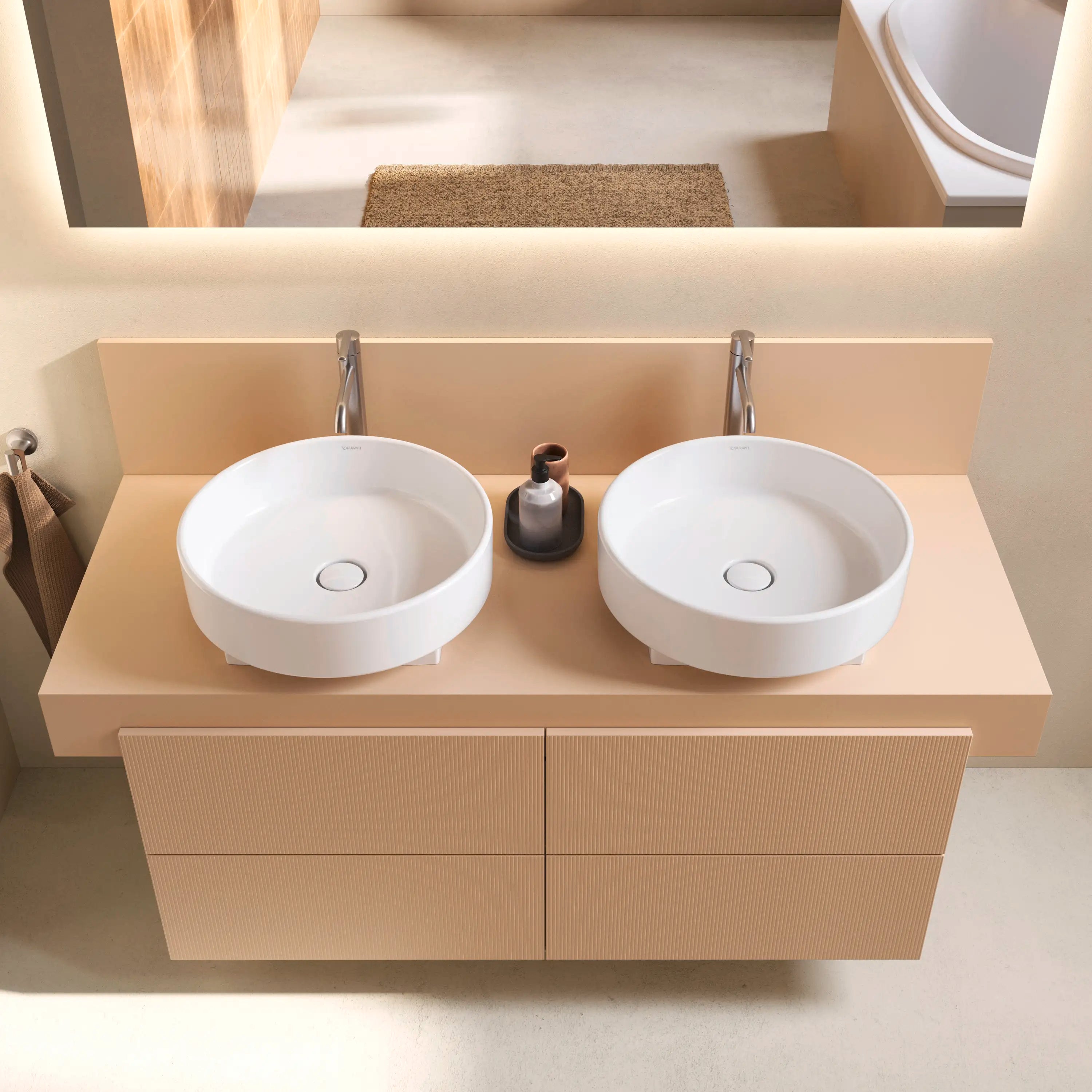 Balcoon 47 1/4'' Wall Mount Double Vanity Cabinet, Sink Sold Separately