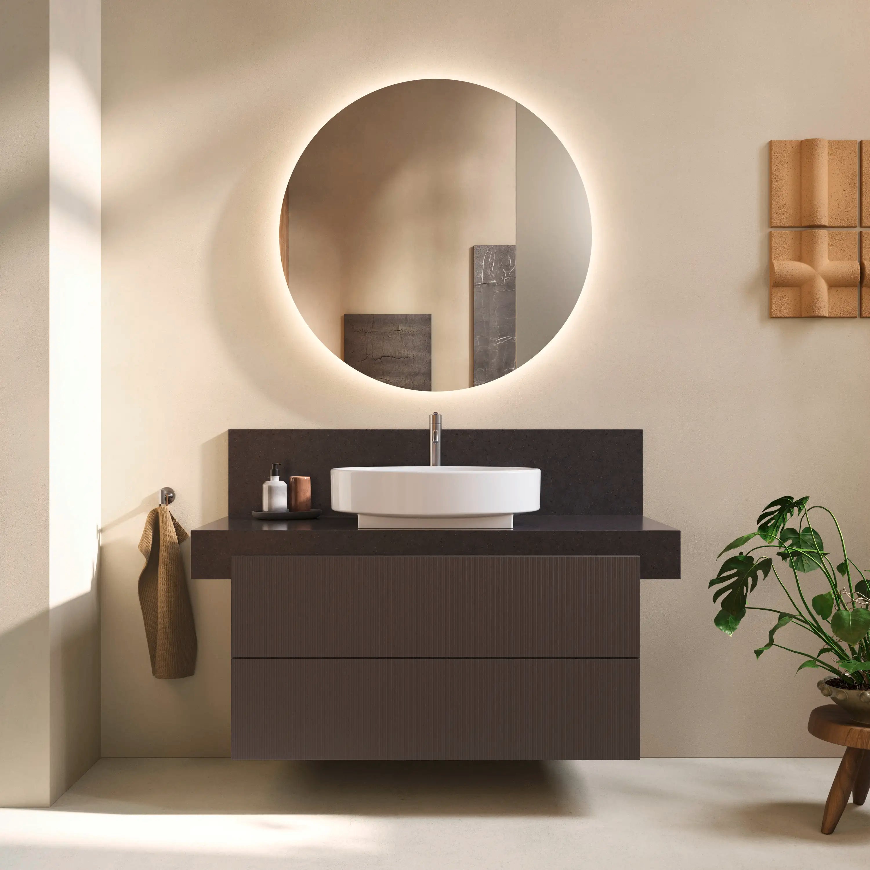 Balcoon 51 1/8'' Wall Mount Engineered Wood, with One Sink Cutout
