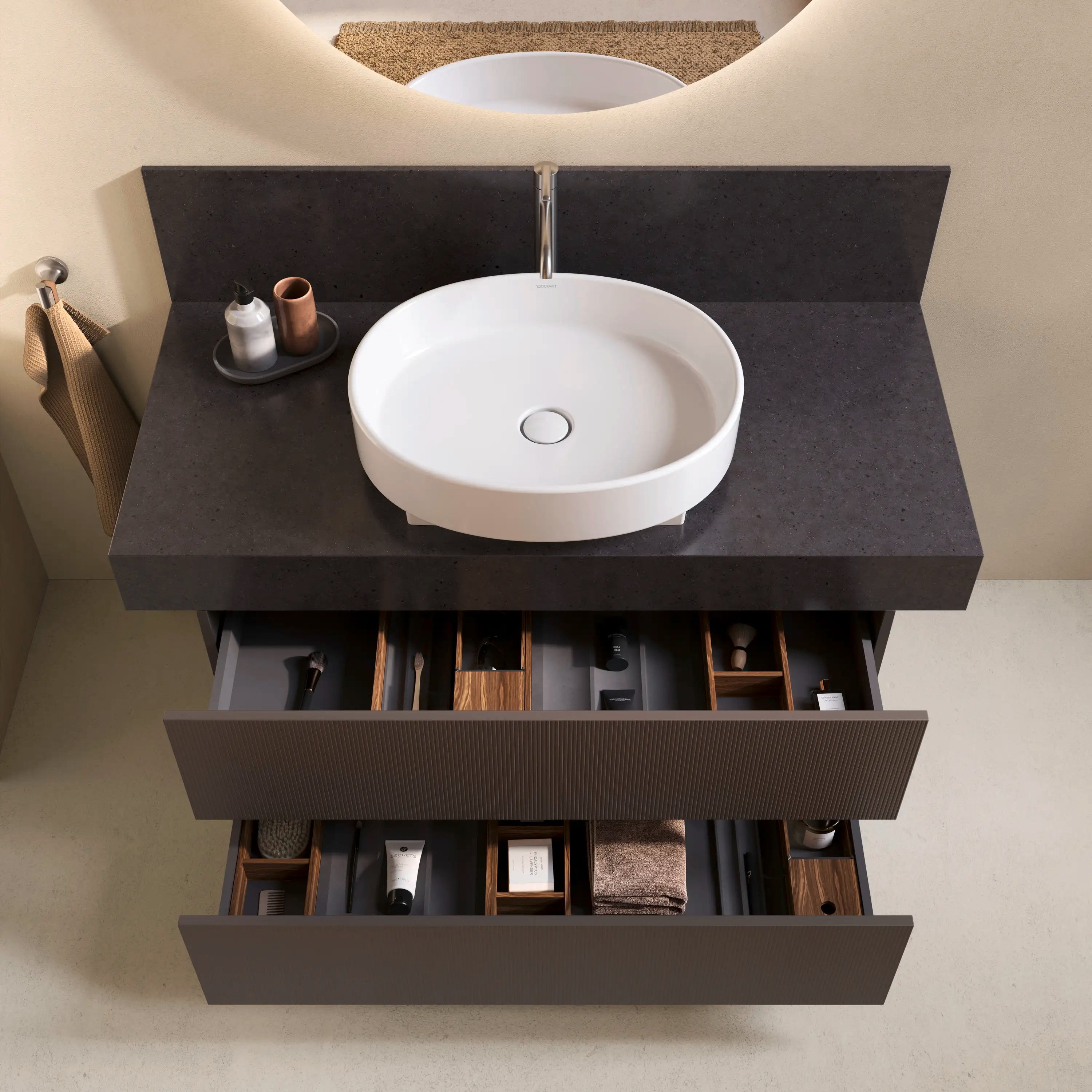 Balcoon 39 3/8'' Wall Mount Two Drawer Single Vanity Cabinet, Sink Sold Separately
