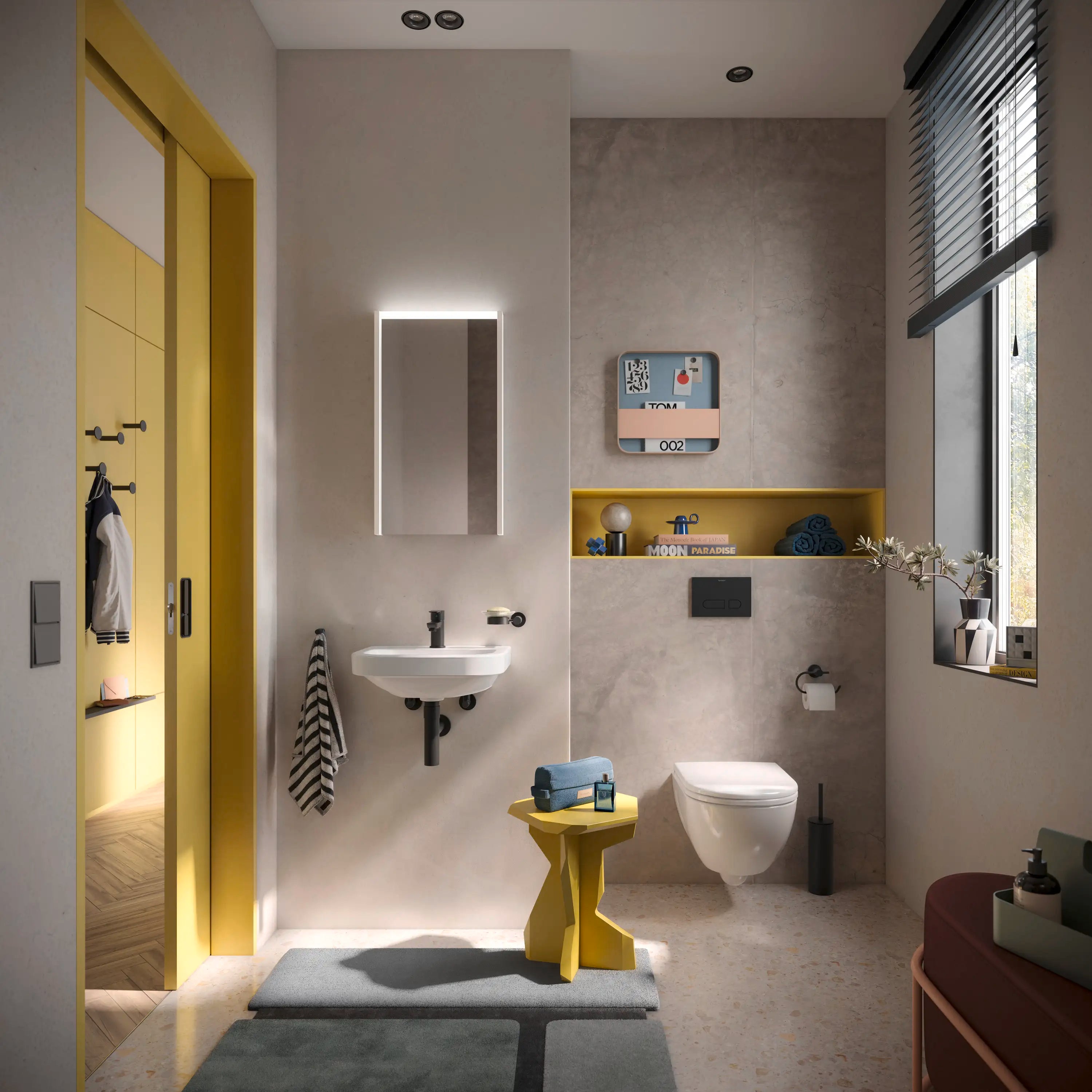 Duravit D-Code 13 1/4'' Round Wall Mounted Sink in White with Single Faucet Hole and with Overflow