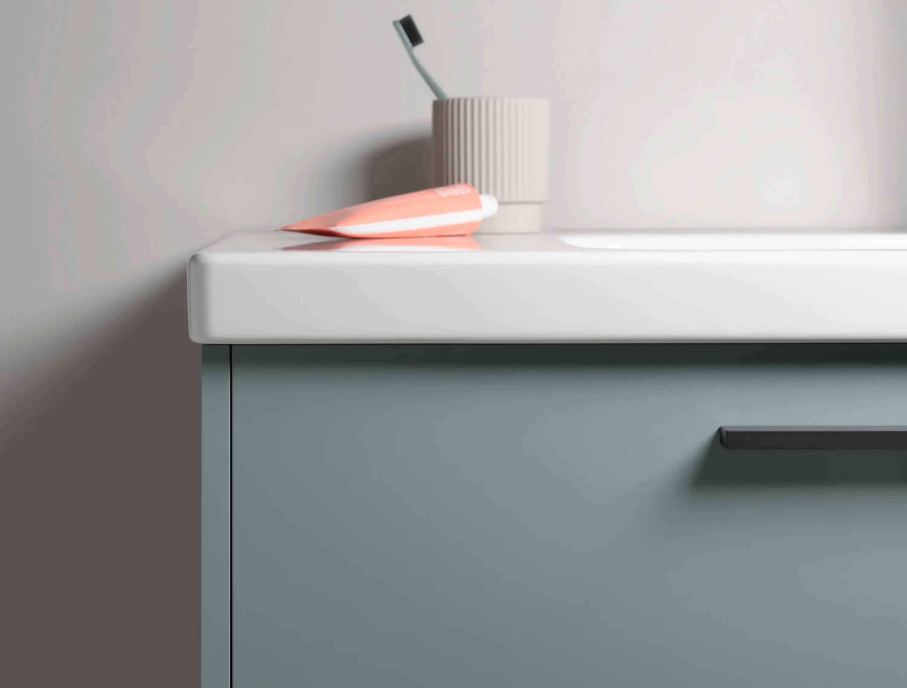 D-Code 23 5/8'' Round Wall Mounted Sink in White with Single Faucet Hole and with Overflow