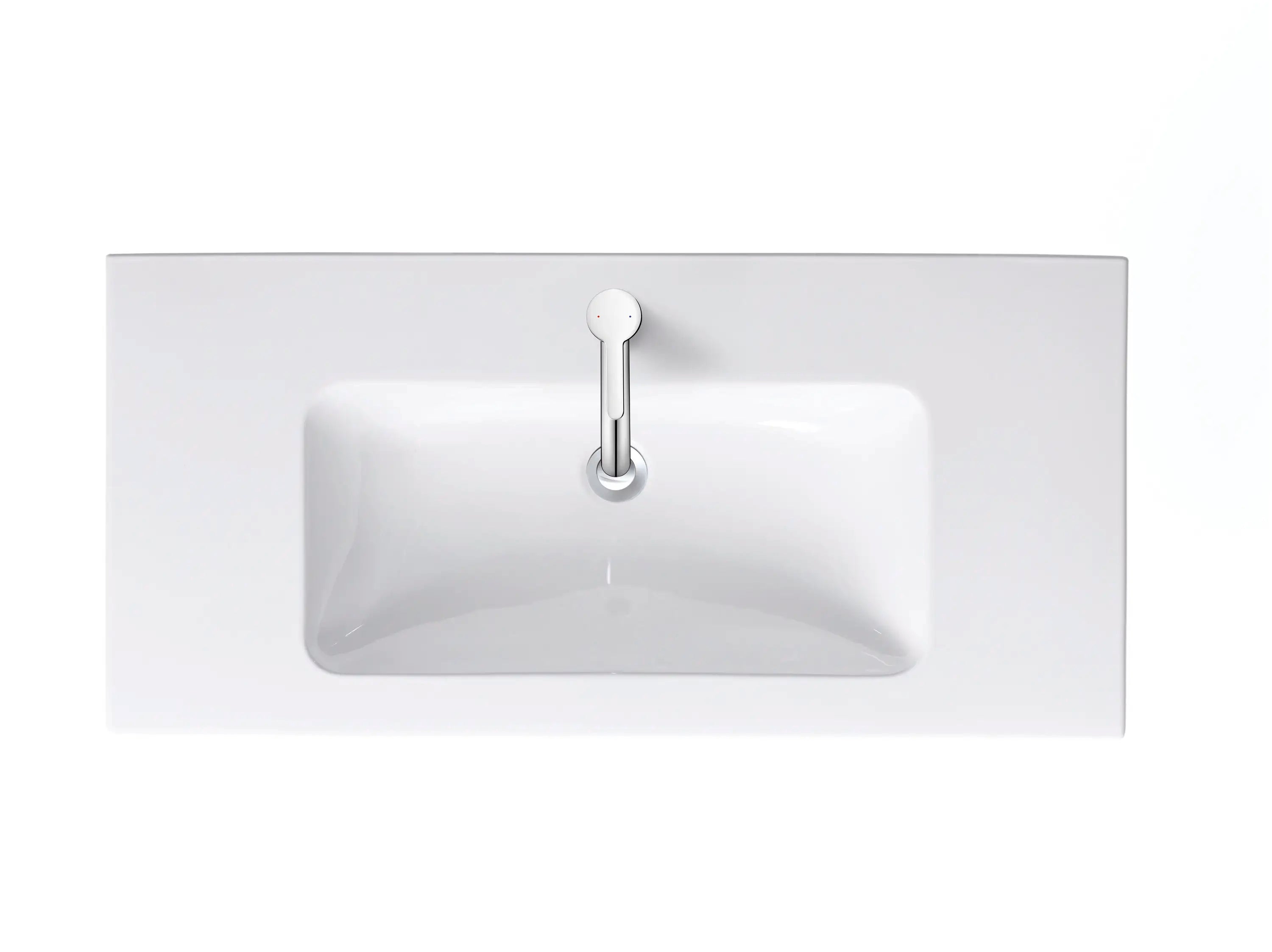 Duravit ME by Starck 40 1/2'' Rectangular Wall Mounted Sink in White with Single Faucet Hole and with Overflow