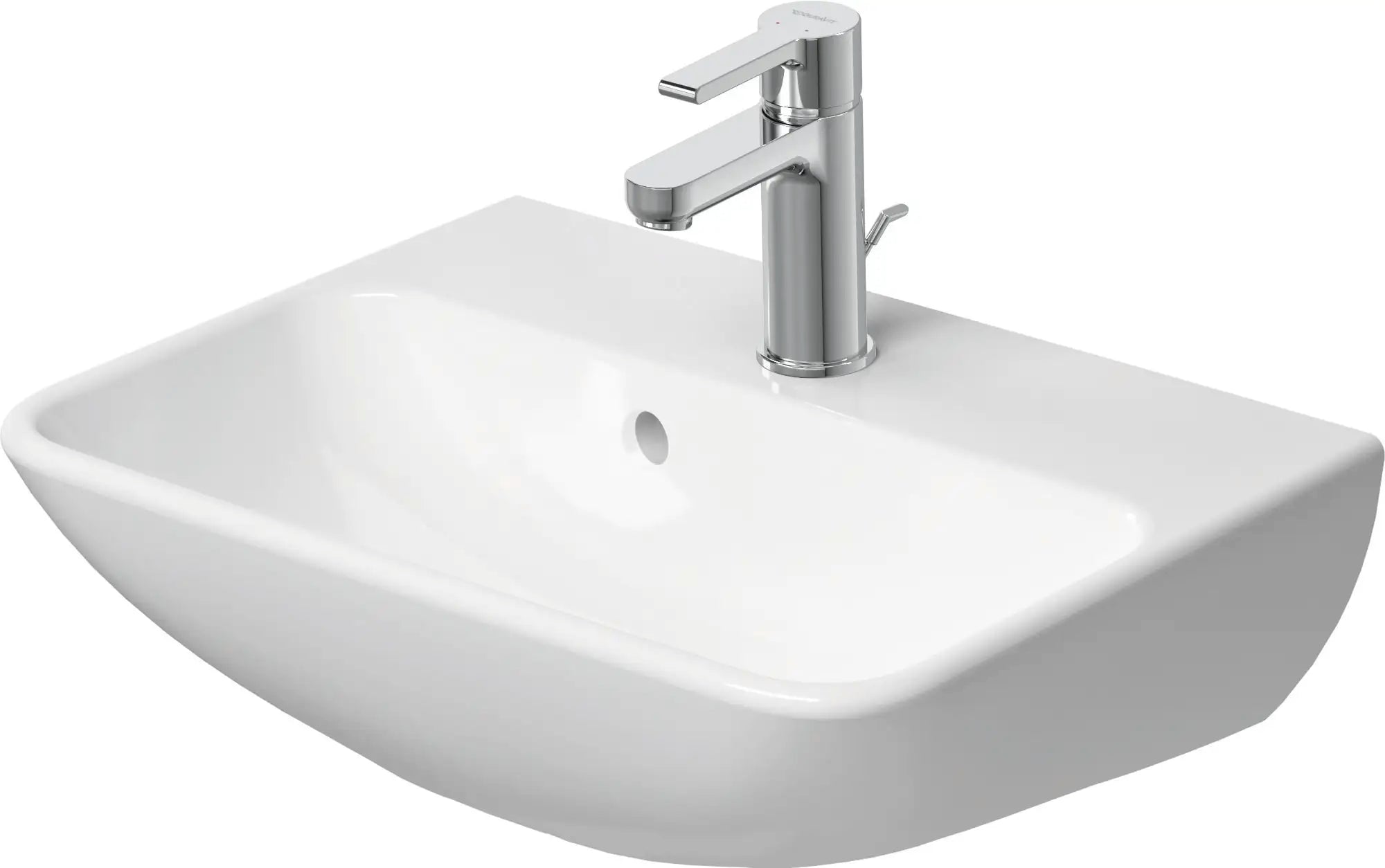 Duravit ME by Starck 17 3/4'' Rectangular Wall Mounted Sink in White with Single Faucet Hole and with Overflow