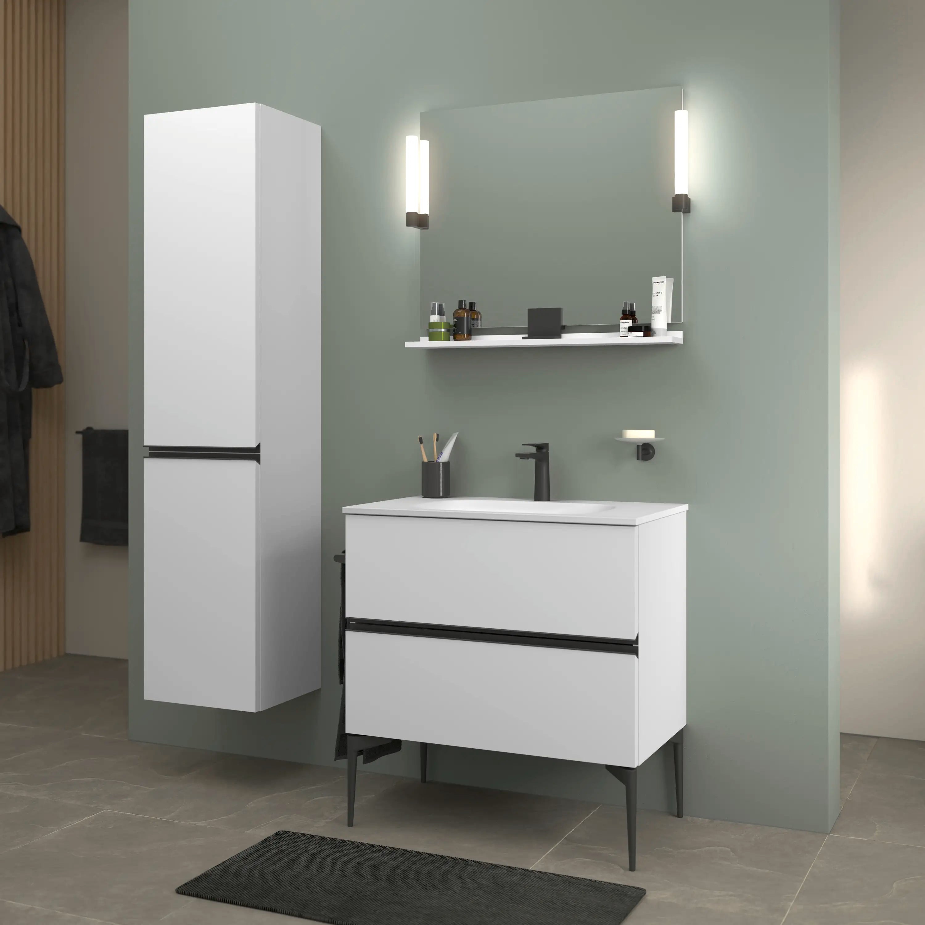 Duravit Sivida 31 7/8'' Wall Mount Two Drawer Single Vanity Cabinet, Sink Sold Separately