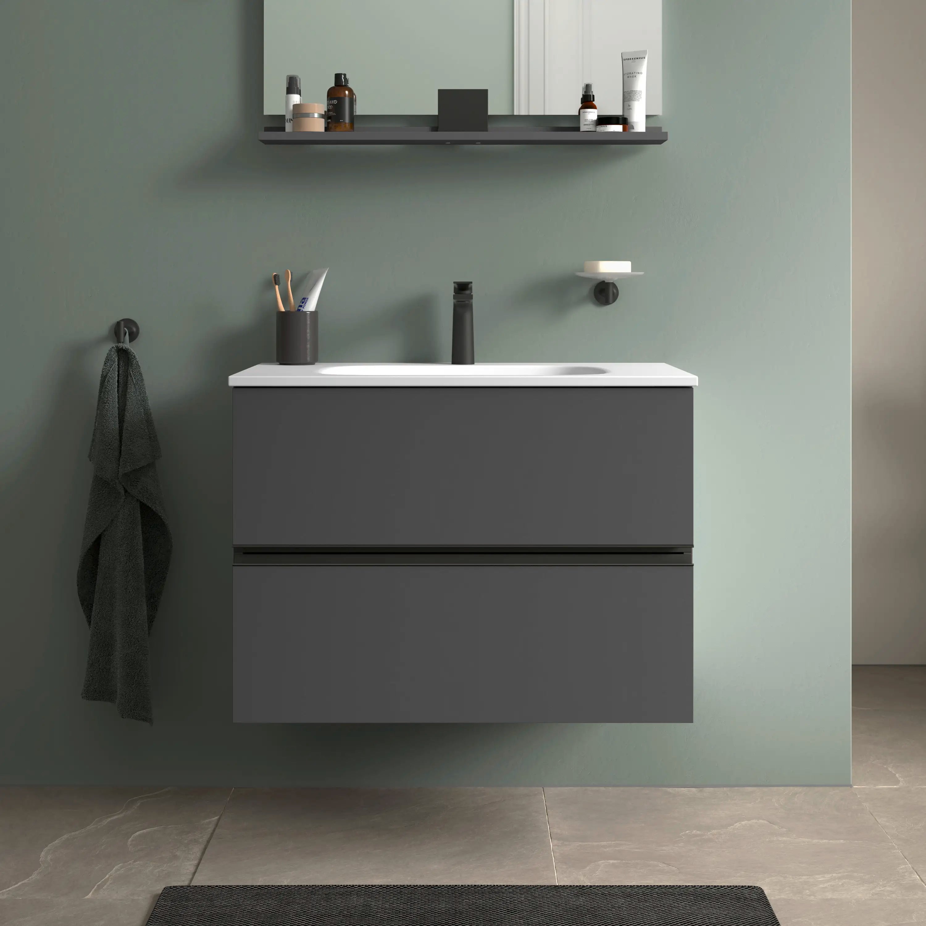 Duravit Sivida 32 1/4'' Rectangular Drop In Sink in Satin Matte White with Single Faucet Hole