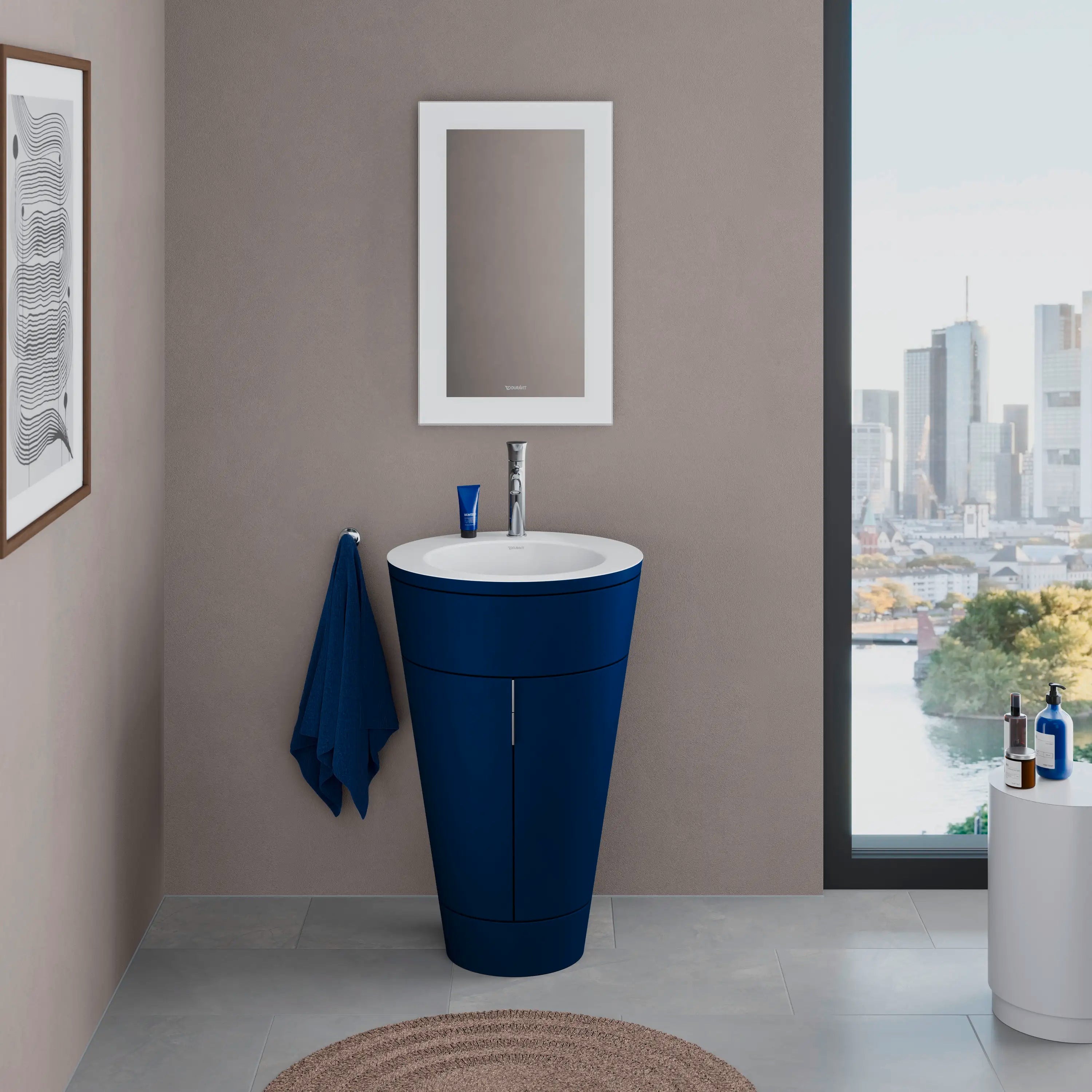 Duravit Starck 1 22'' Floorstanding Two Door c-bonded Single Vanity, Including Cabinet and Single Hole Sink