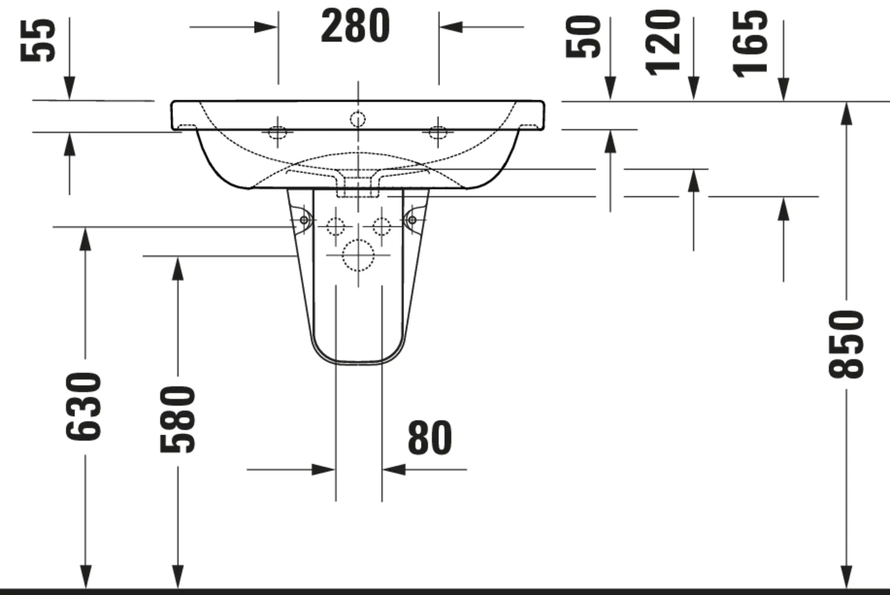 D-Code 25 5/8'' Round Wall Mounted Sink in White with Single Faucet Hole and with Overflow