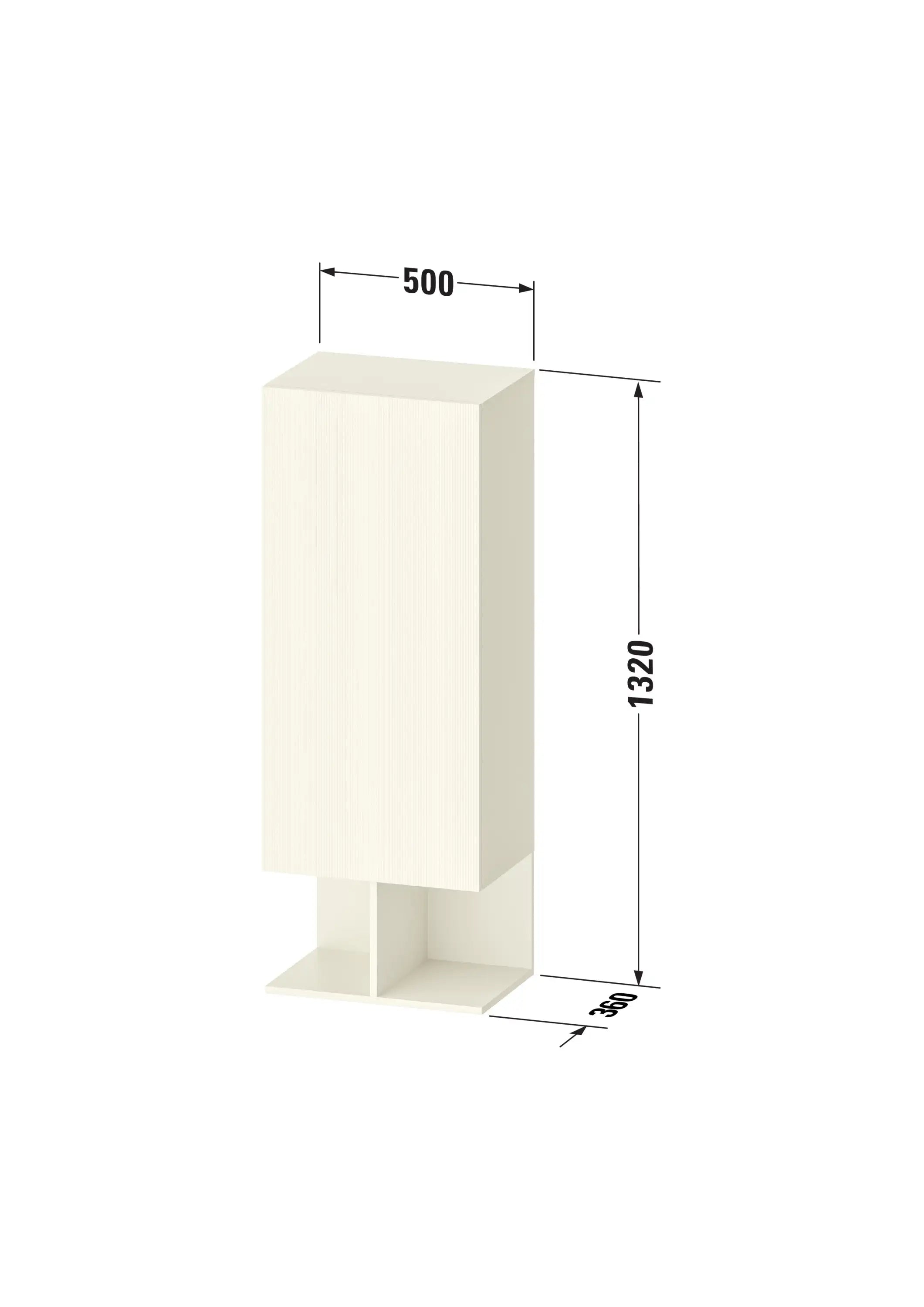 Balcoon 19 5/8'' x 52'' Wall Mount Linen Cabinet