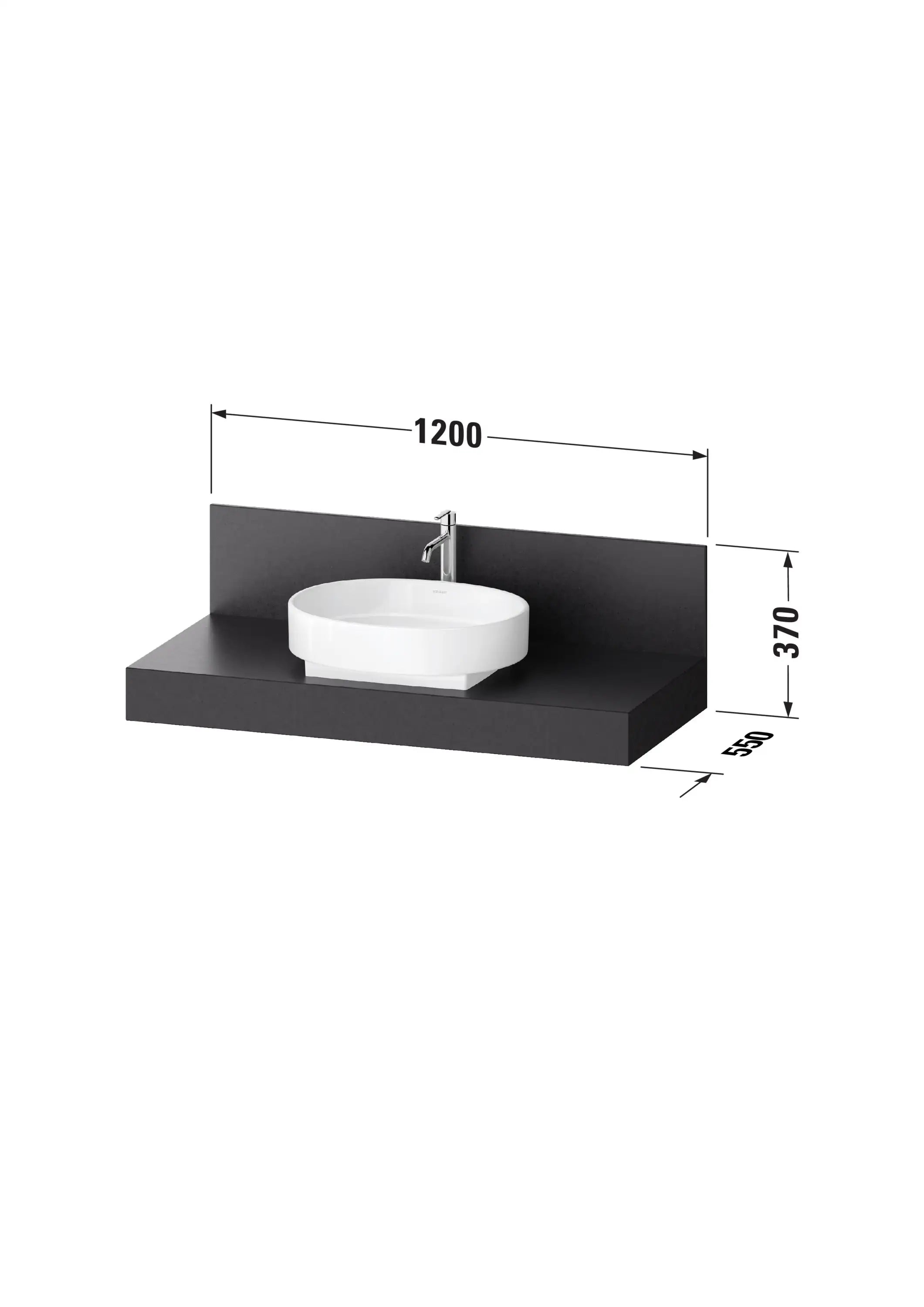 Balcoon 51 1/8'' Wall Mount Engineered Wood, with One Sink Cutout