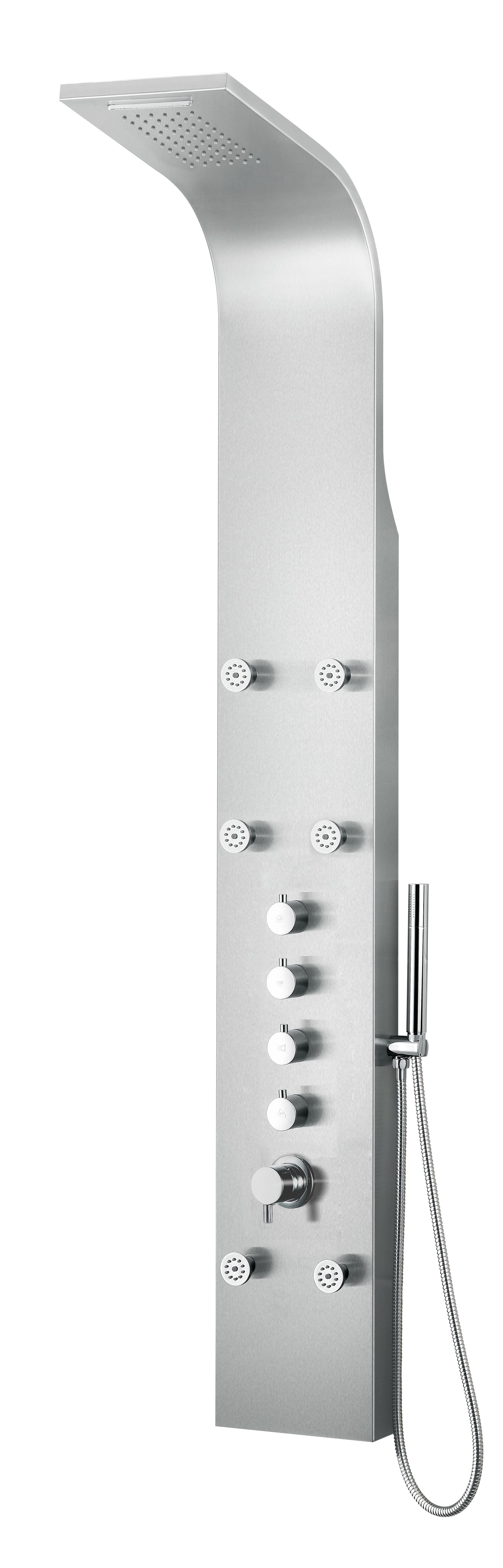 ALFI brand  ABSP40 Stainless Steel Shower Panel with 6 Body Sprays