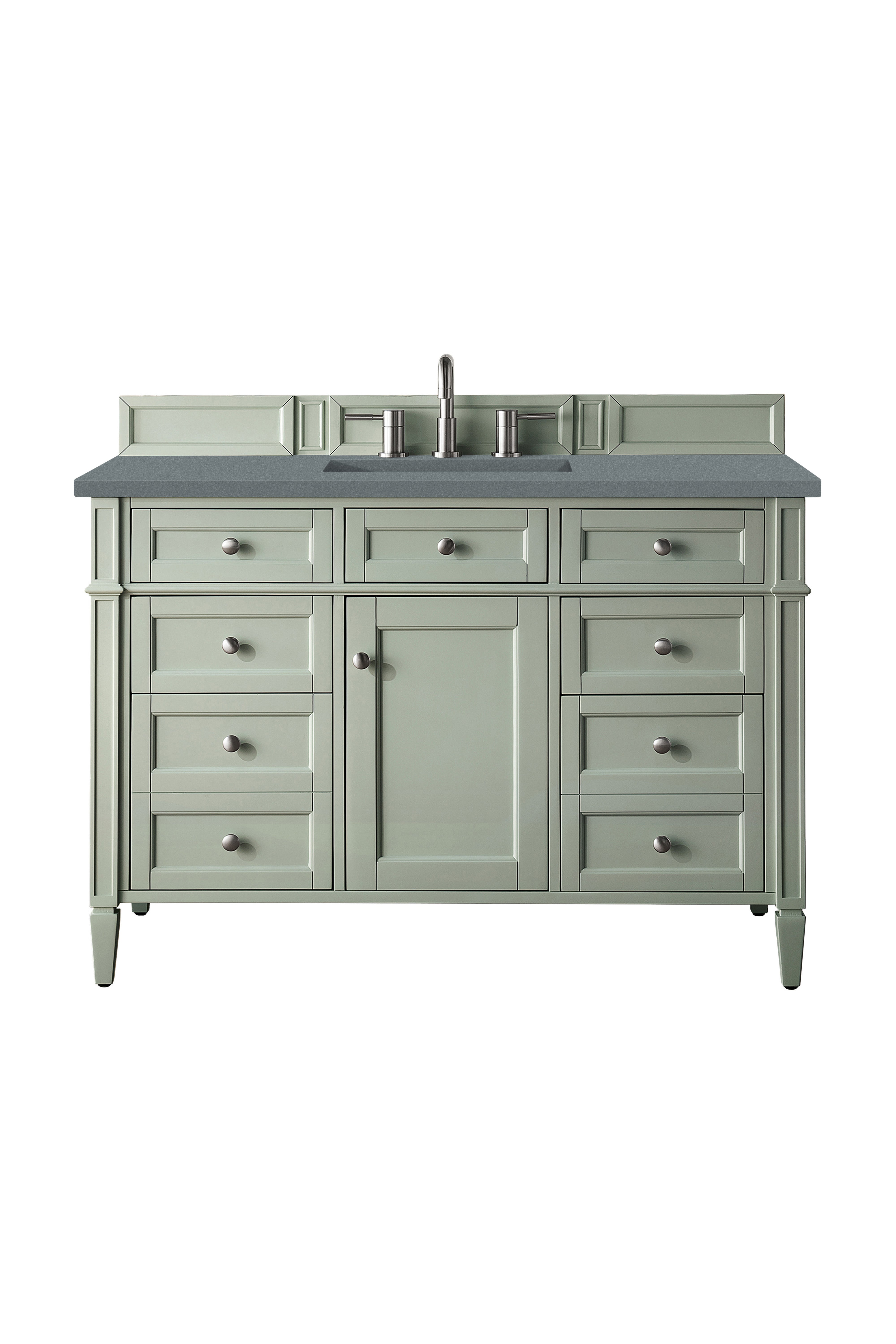 James Martin Brittany 48" Single Vanity in Sage Green with 3cm Countertop