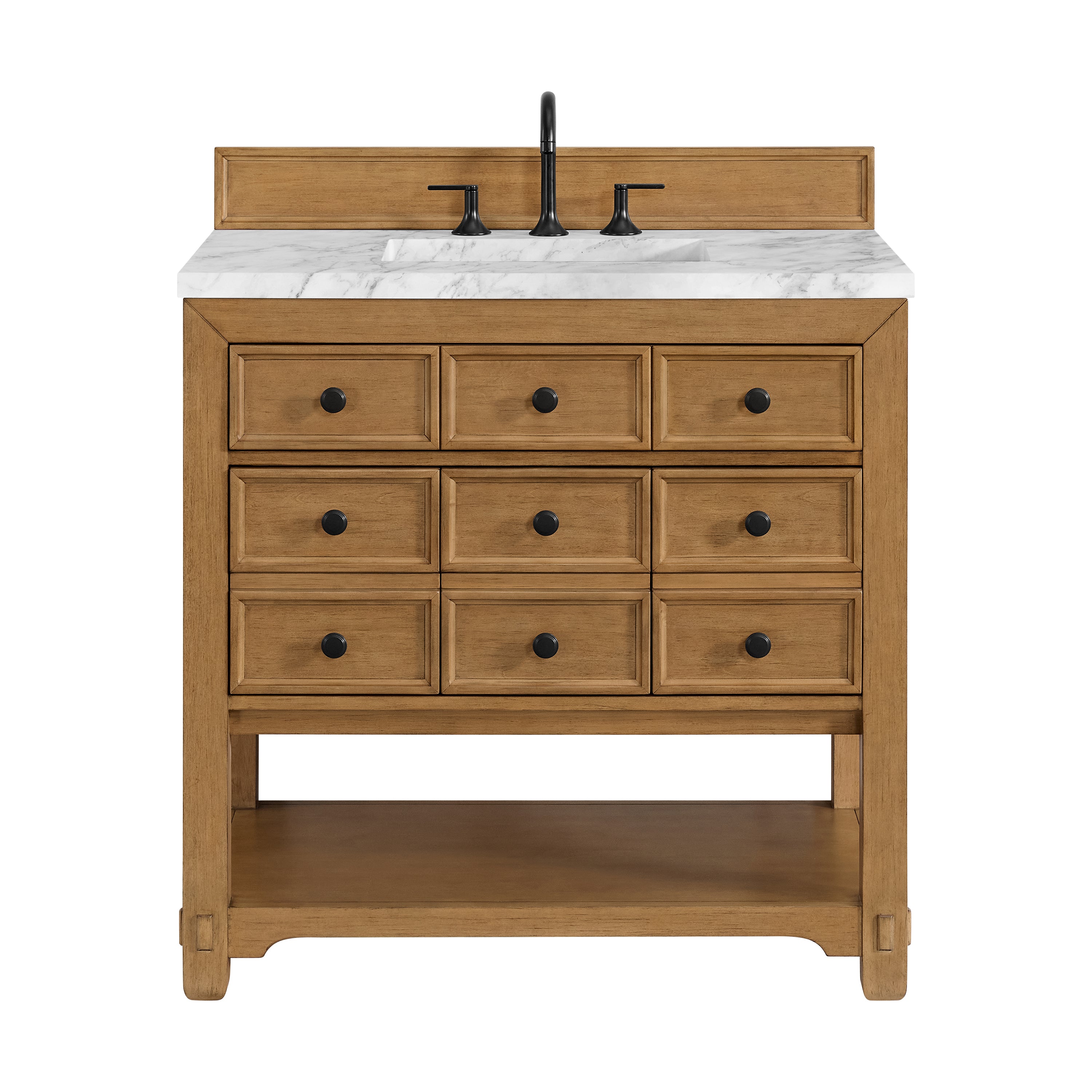 James Martin Malibu 36" Single Vanity in Amber Birch with 3cm Countertop