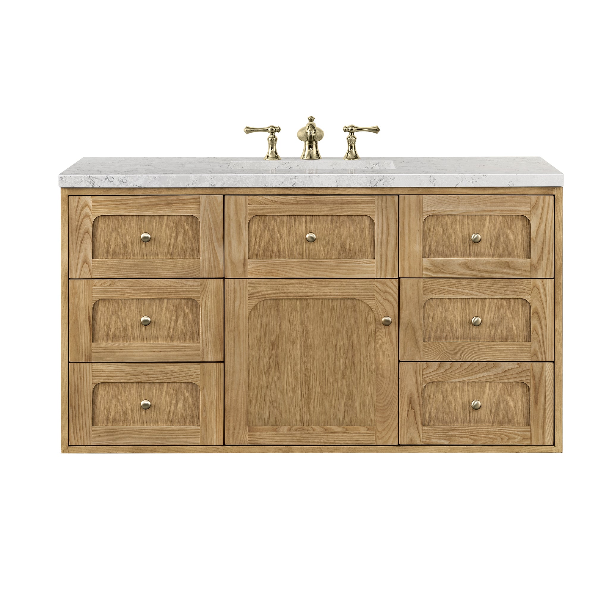 James Martin Laurent 48" Single Vanity in Light Natural Oak with 3cm Countertop