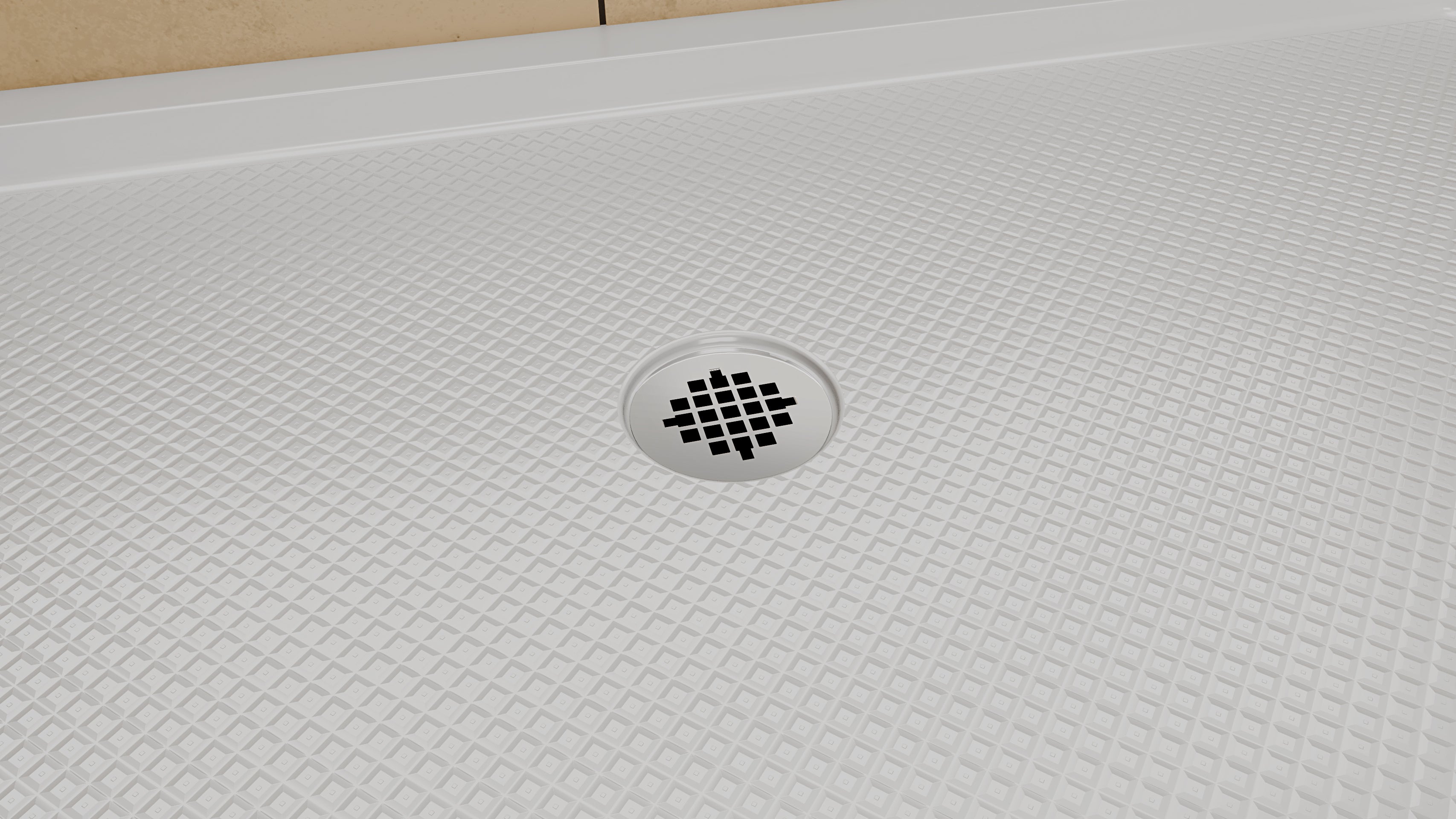 DreamLine SlimLine 36" D x 48" W x 2 3/4" H Black Alcove Shower Base & 2" Center Round Drain