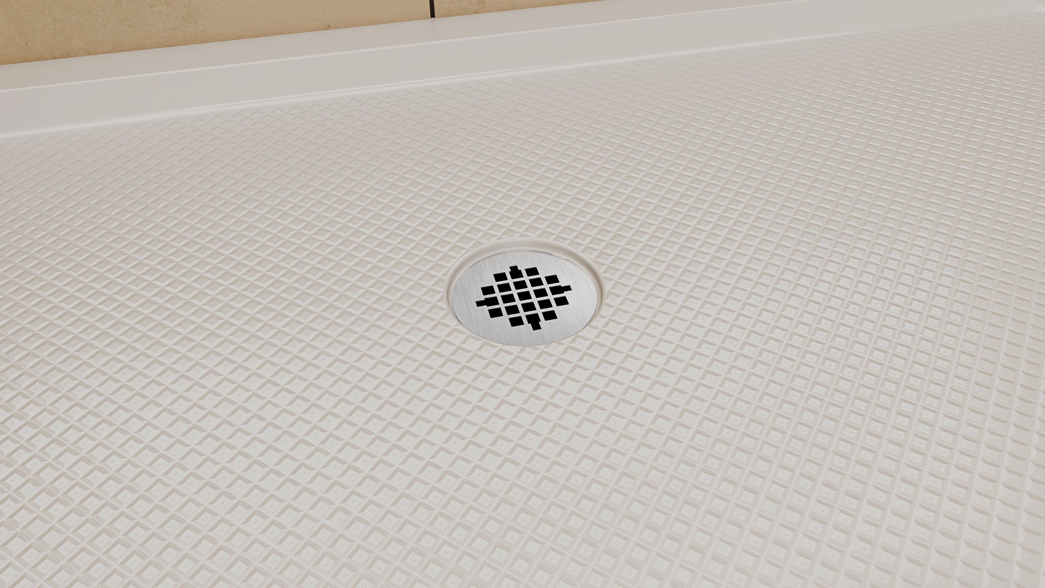 DreamLine SlimLine 36" D x 48" W x 2 3/4" H Black Alcove Shower Base & 2" Center Round Drain