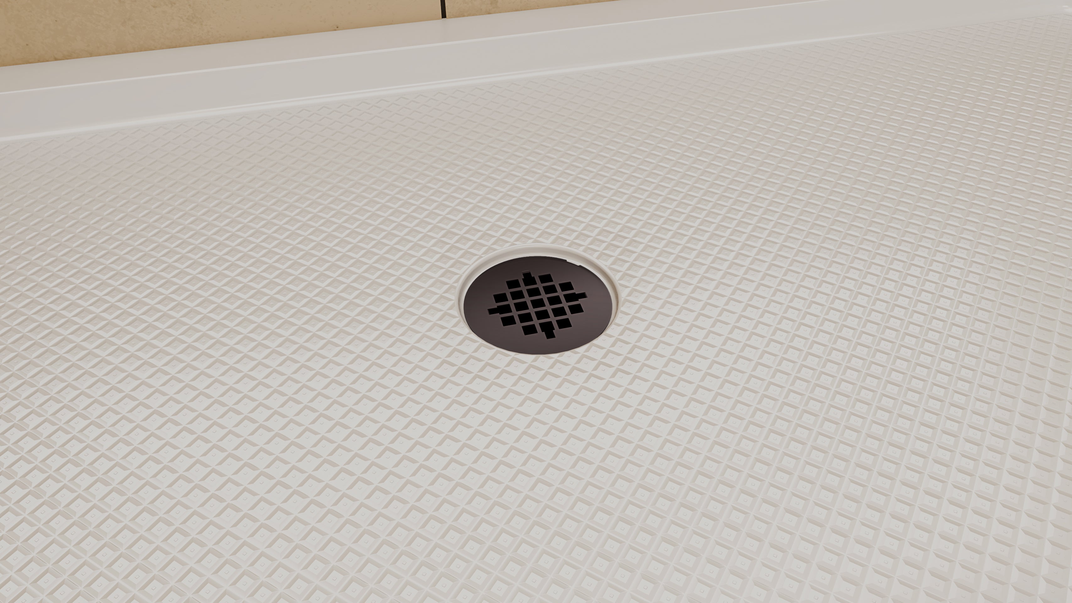 DreamLine SlimLine 36" D x 48" W x 2 3/4" H Black Alcove Shower Base & 2" Center Round Drain