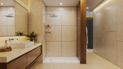 DreamLine SlimLine 34" D x 60" W x 2 3/4" H White Alcove Shower Base & 2" LH Round Drain
