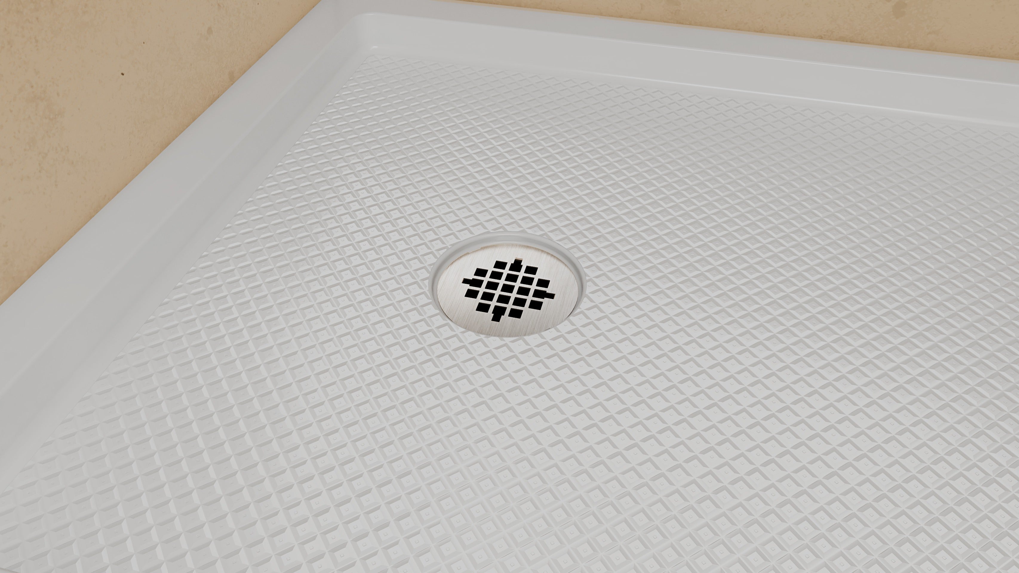 DreamLine SlimLine 36" D x 60" W x 2 3/4" H Alcove Shower Base & 2" LH Round Drain