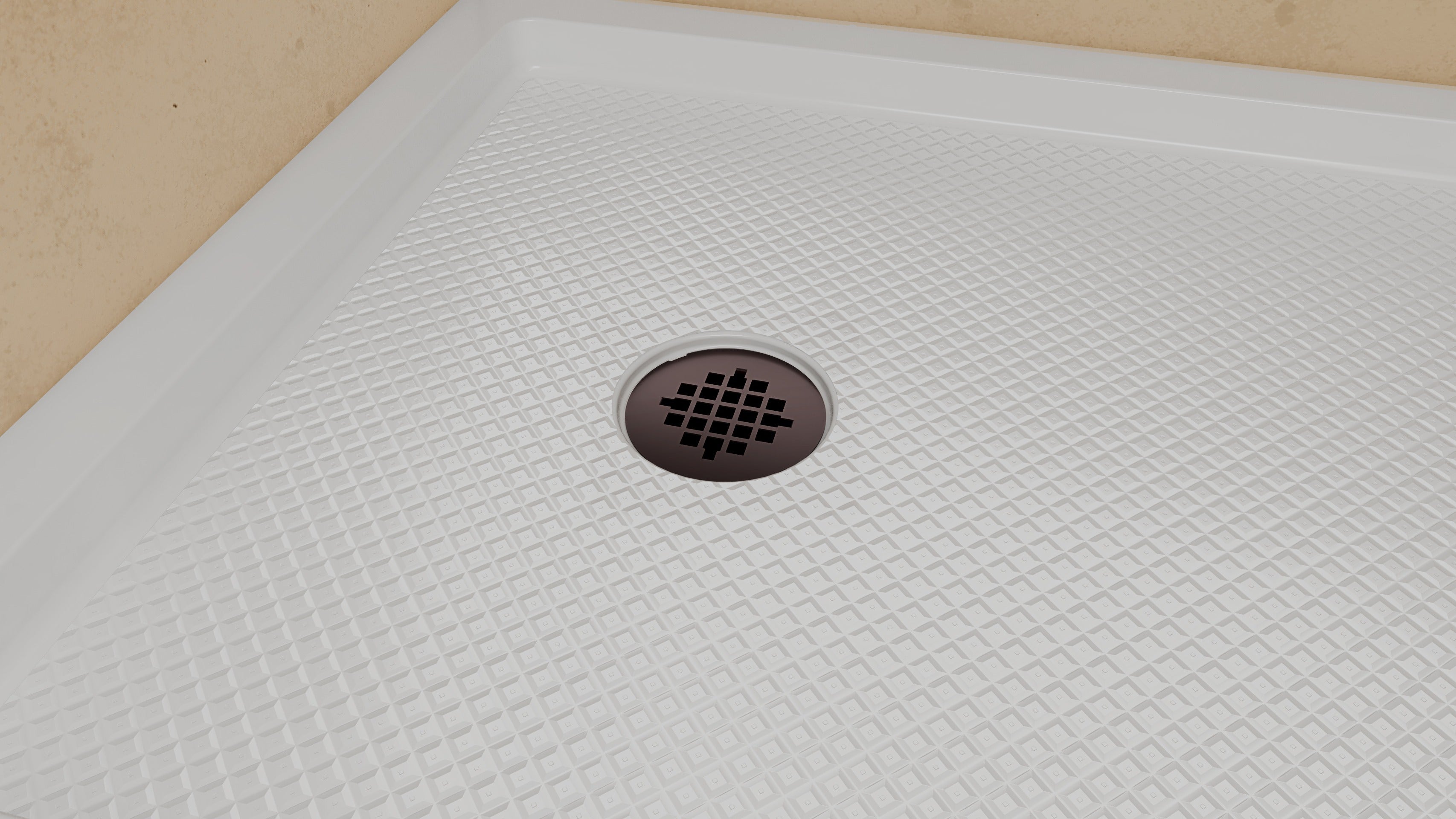 DreamLine SlimLine 36" D x 60" W x 2 3/4" H Alcove Shower Base & 2" LH Round Drain
