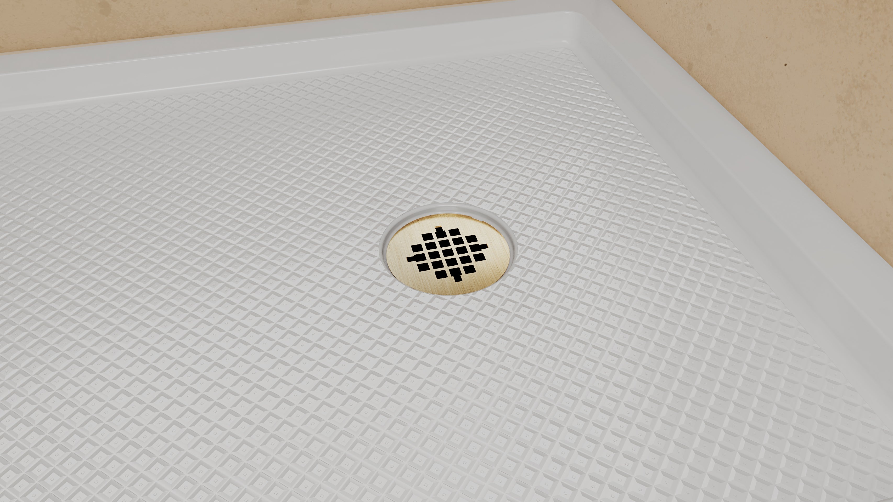 DreamLine SlimLine 30" D x 60" W x 2 3/4" H Alcove Shower Base & 2" Matte Right Handed Round Drain