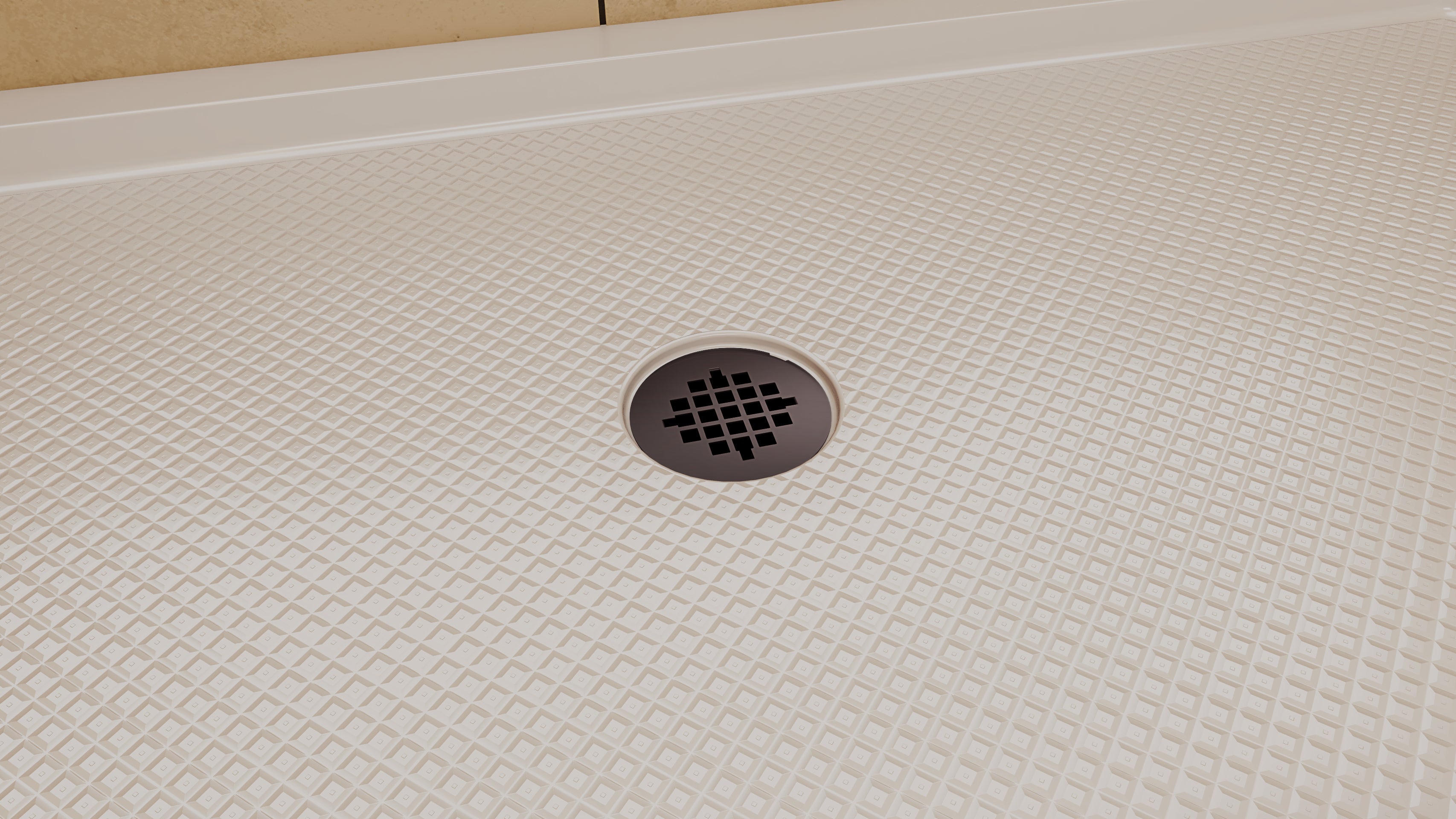 DreamLine SlimLine 36" D x 48" W x 2 3/4" H Black Alcove Shower Base & 2" Center Round Drain