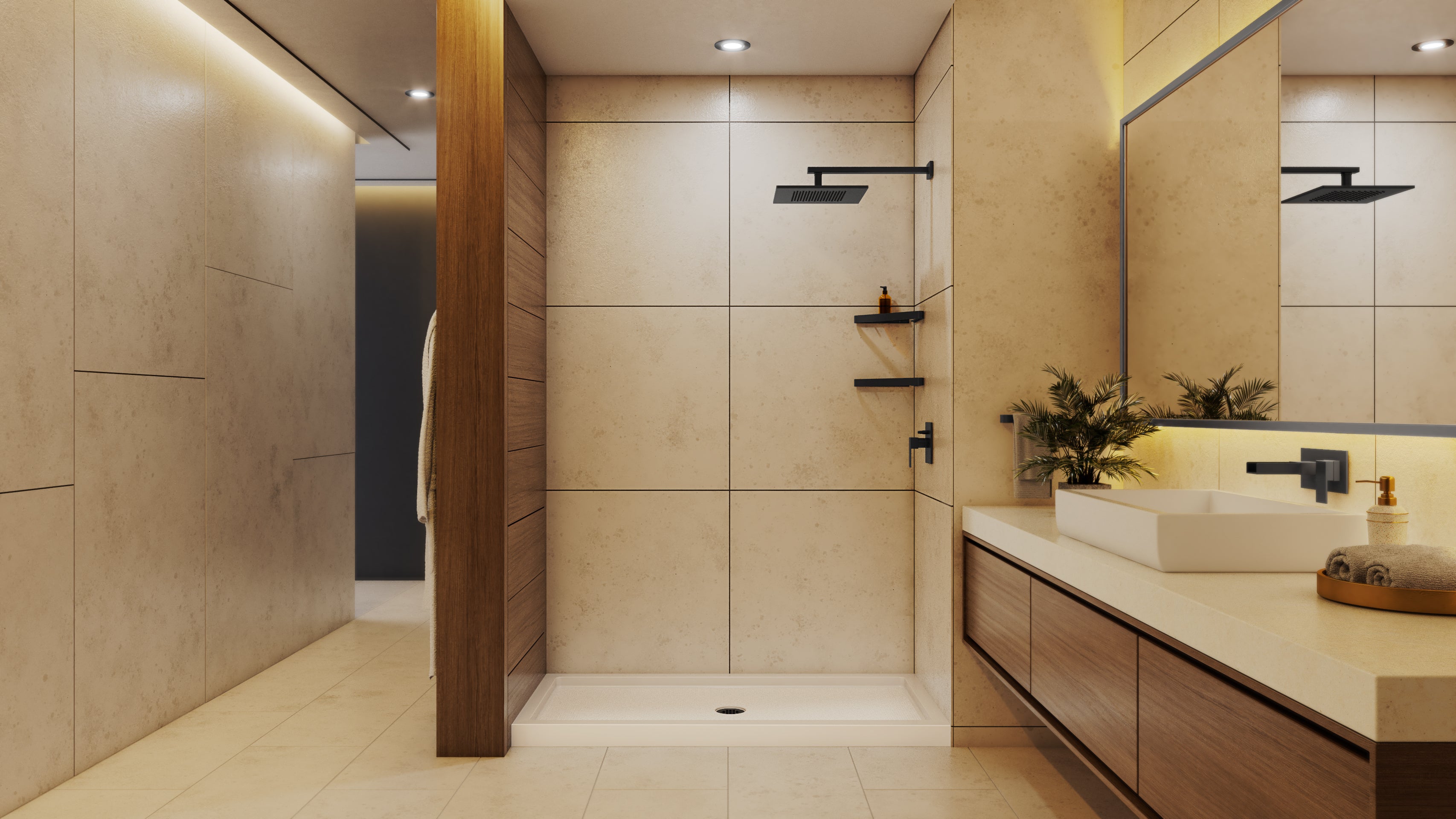 DreamLine SlimLine 36" D x 48" W x 2 3/4" H Black Alcove Shower Base & 2" Center Round Drain