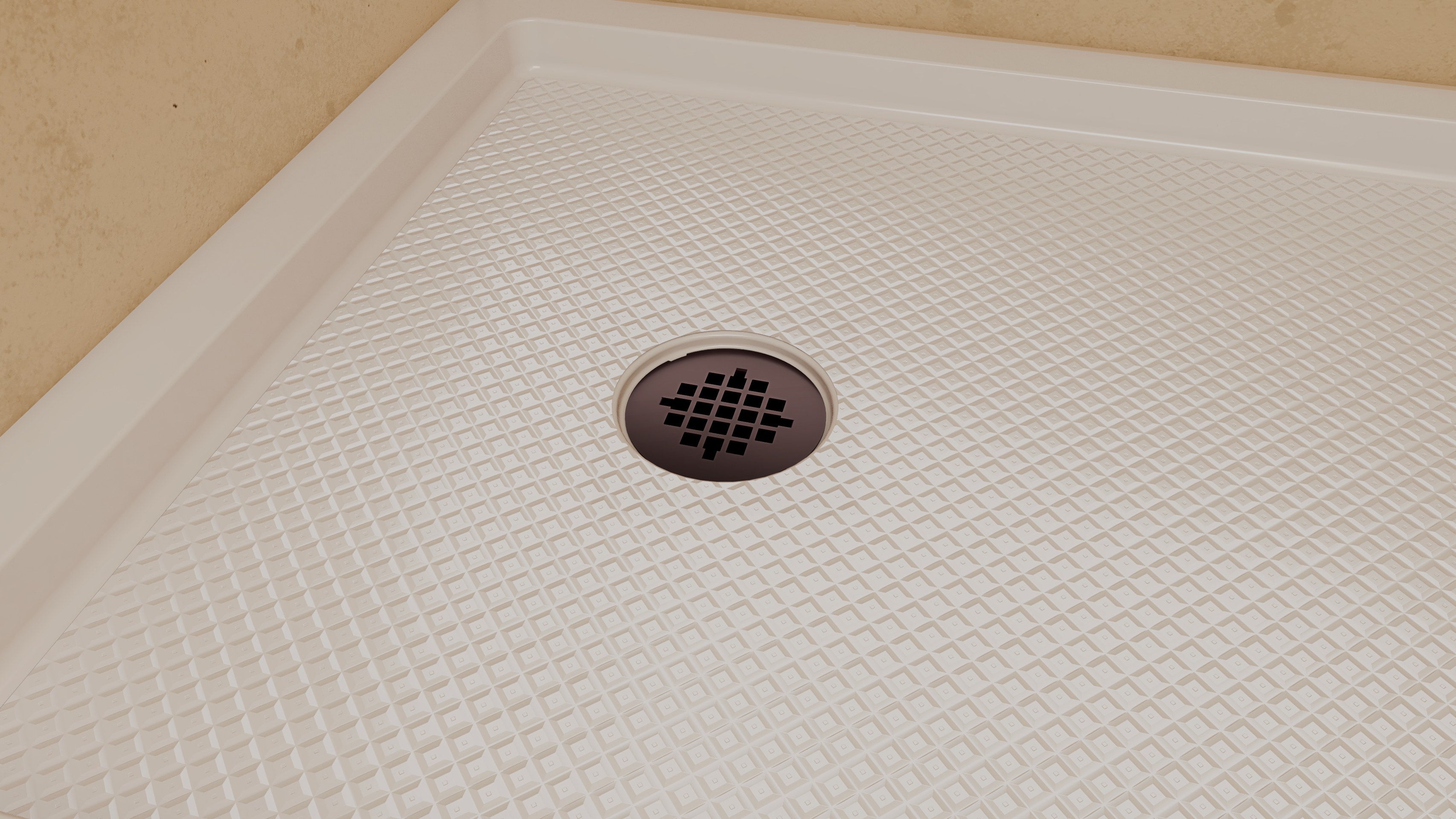 DreamLine SlimLine 32" D x 60" W x 2 3/4" H White Alcove Shower Base & 2" LH Round Drain