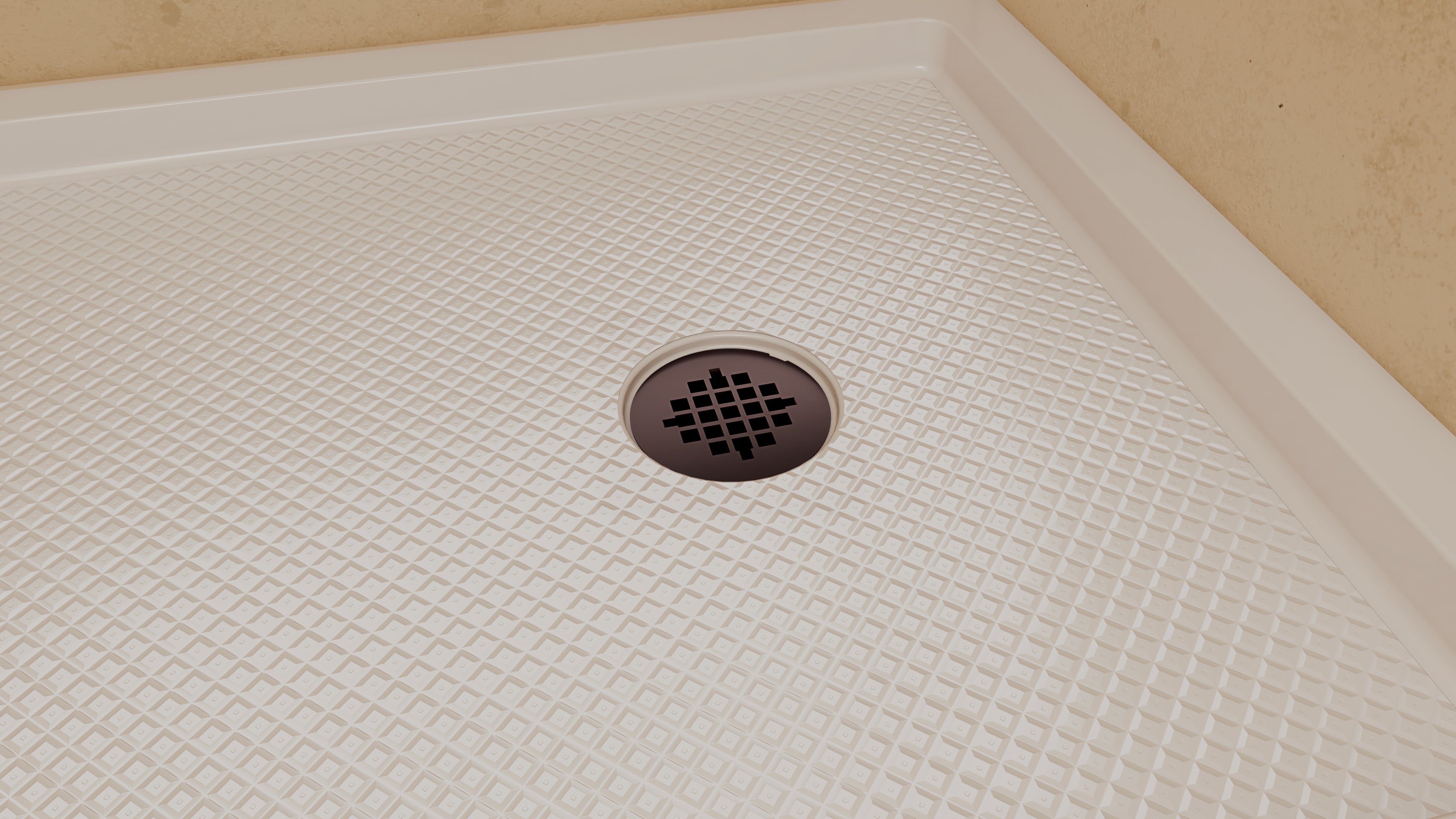 DreamLine SlimLine 30" D x 60" W x 2 3/4" H Alcove Shower Base & 2" Matte Right Handed Round Drain