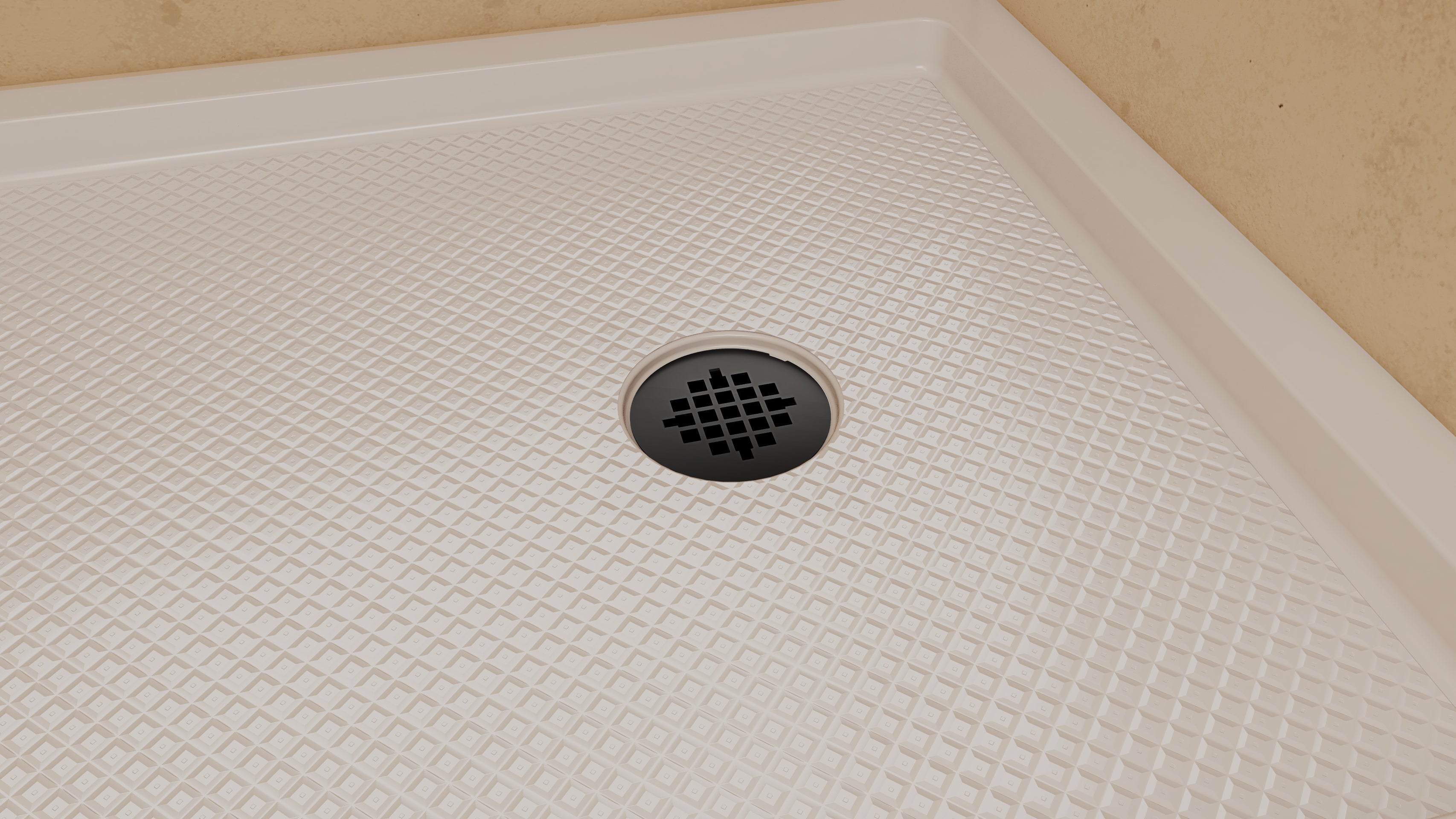 DreamLine SlimLine 30" D x 60" W x 2 3/4" H Alcove Shower Base & 2" Matte Right Handed Round Drain