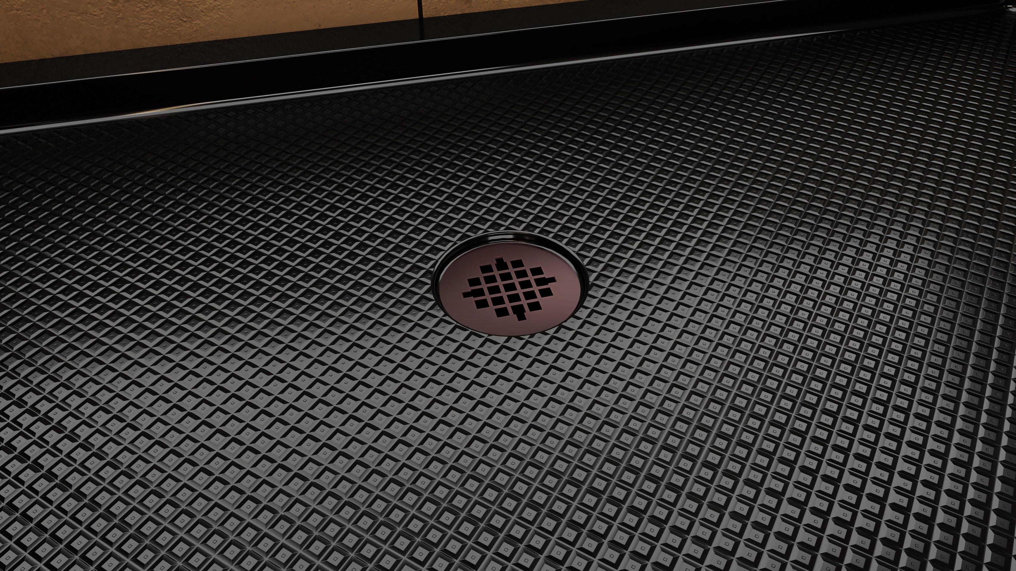 DreamLine SlimLine 36" D x 48" W x 2 3/4" H Black Alcove Shower Base & 2" Center Round Drain