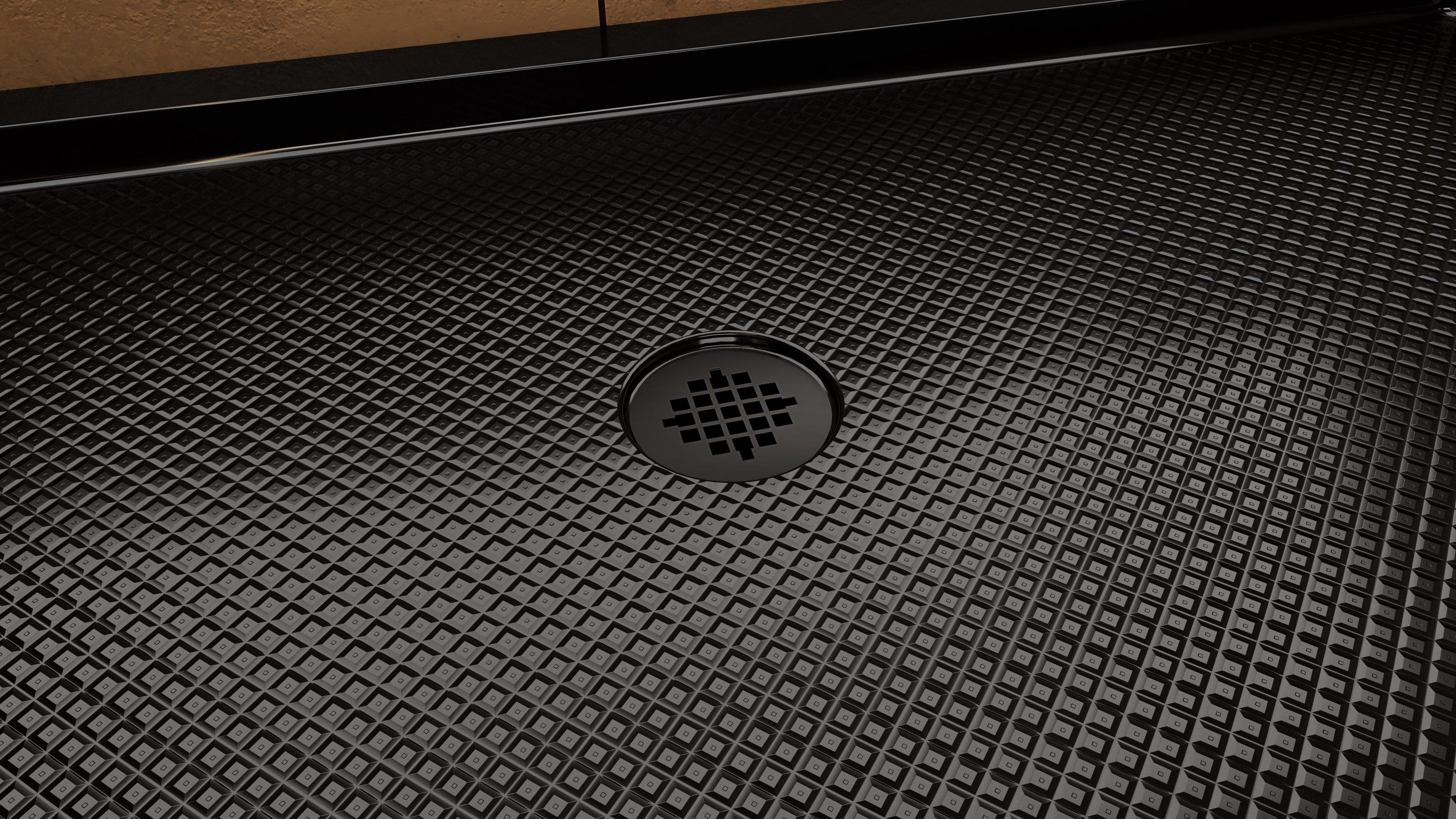 DreamLine SlimLine 36" D x 48" W x 2 3/4" H Black Alcove Shower Base & 2" Center Round Drain