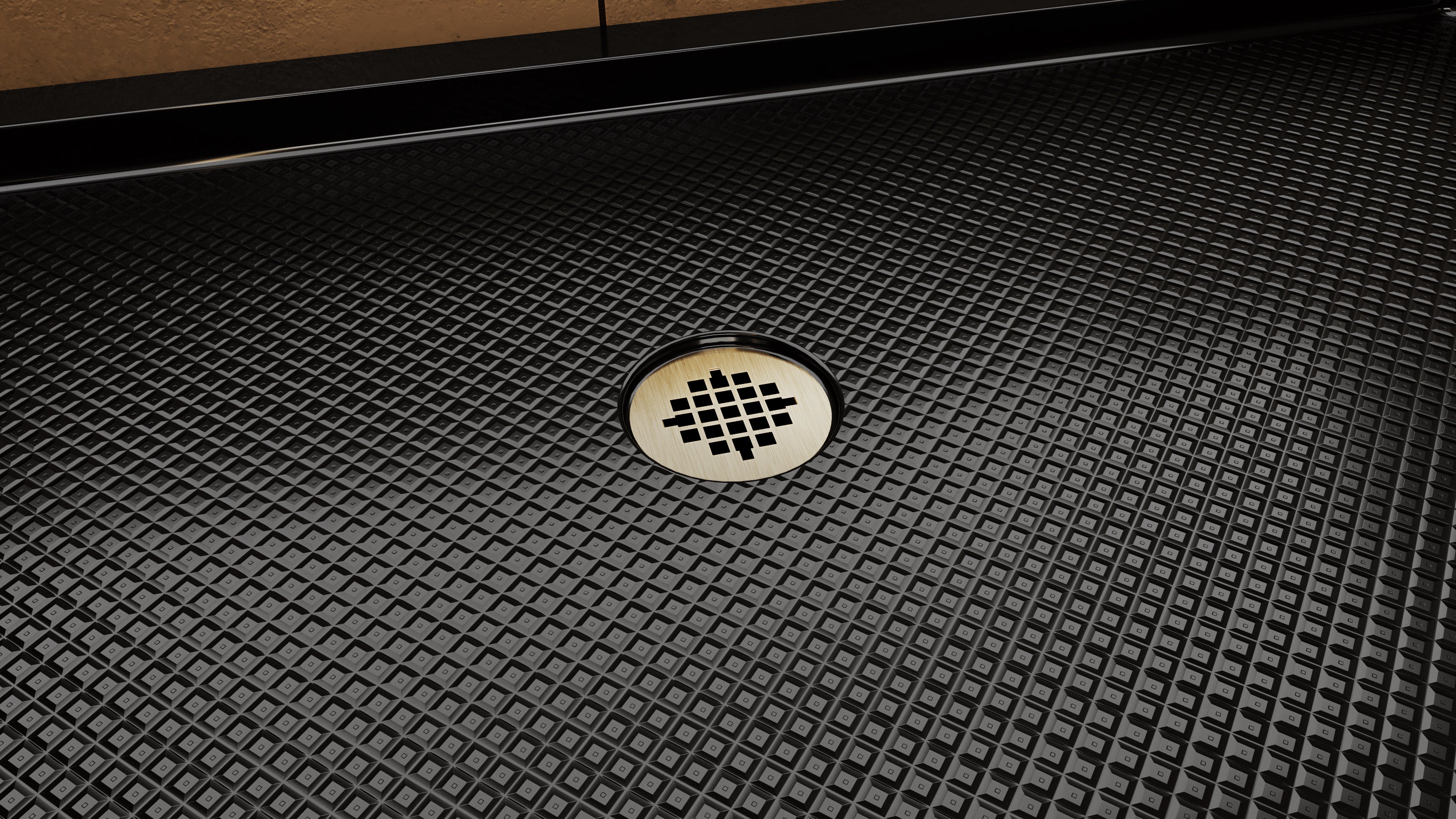 DreamLine SlimLine 36" D x 48" W x 2 3/4" H Black Alcove Shower Base & 2" Center Round Drain