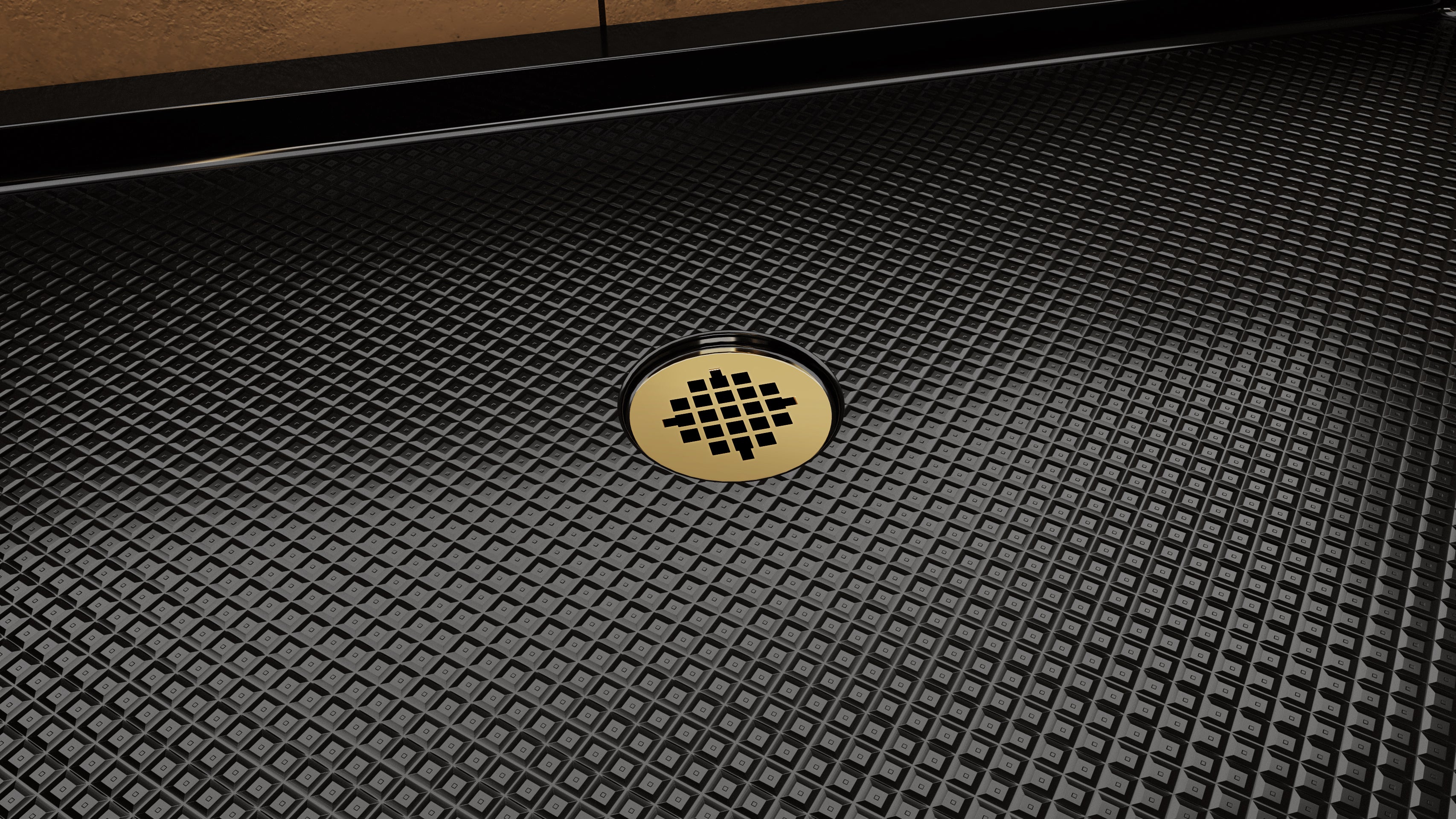 DreamLine SlimLine 36" D x 48" W x 2 3/4" H Black Alcove Shower Base & 2" Center Round Drain