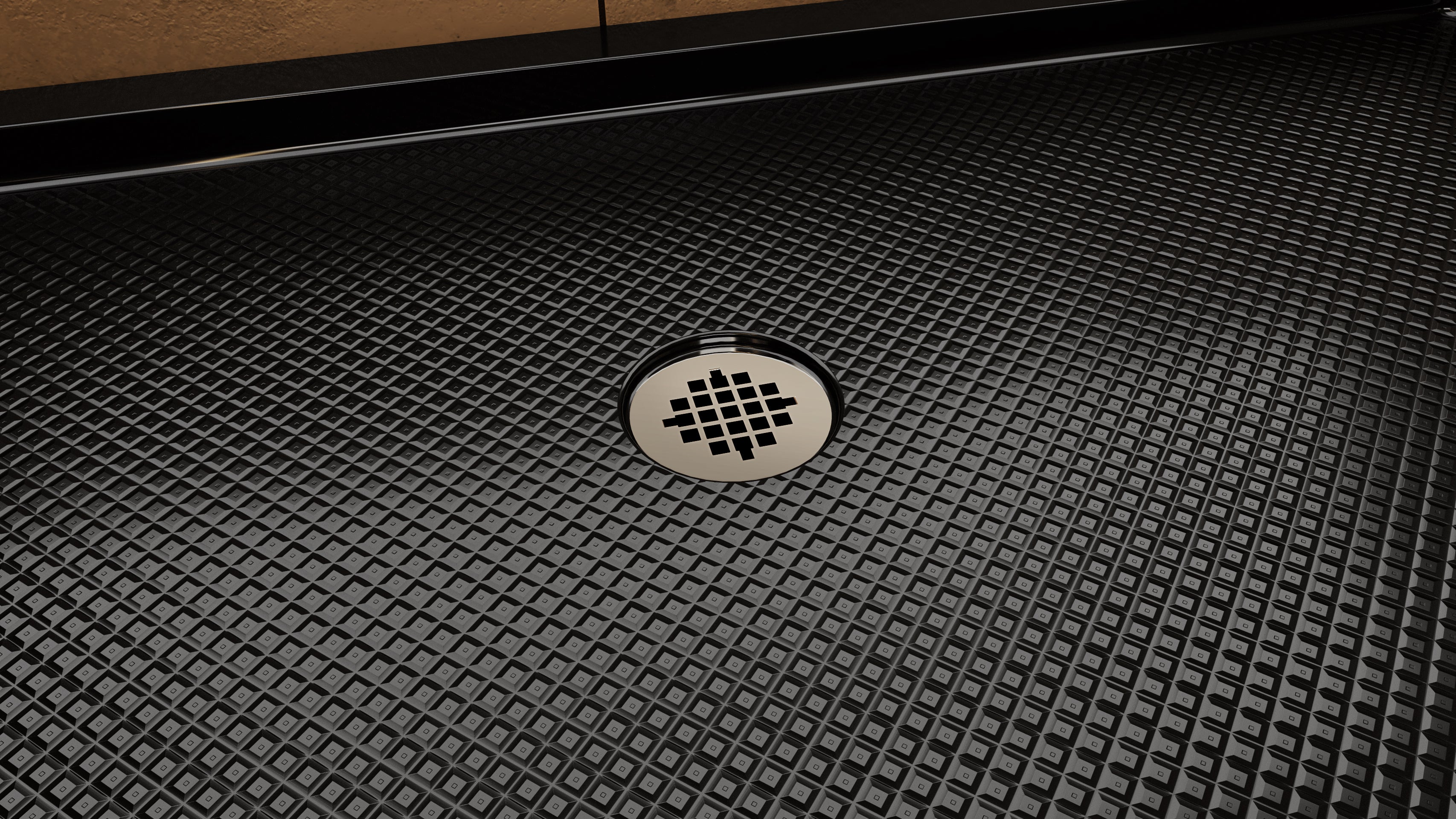 DreamLine SlimLine 36" D x 48" W x 2 3/4" H Black Alcove Shower Base & 2" Center Round Drain