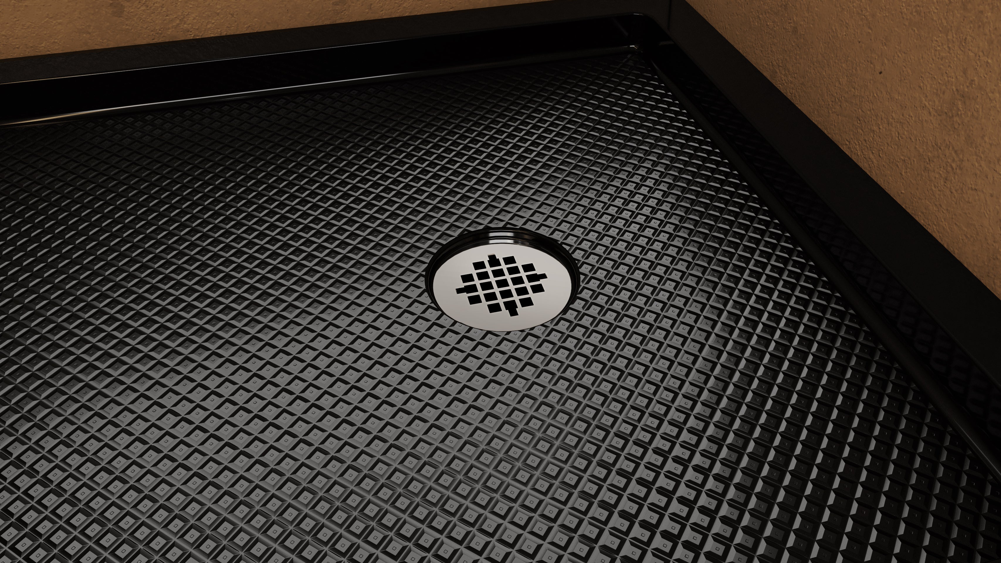 DreamLine SlimLine 30" D x 60" W x 2 3/4" H Alcove Shower Base & 2" Matte Right Handed Round Drain