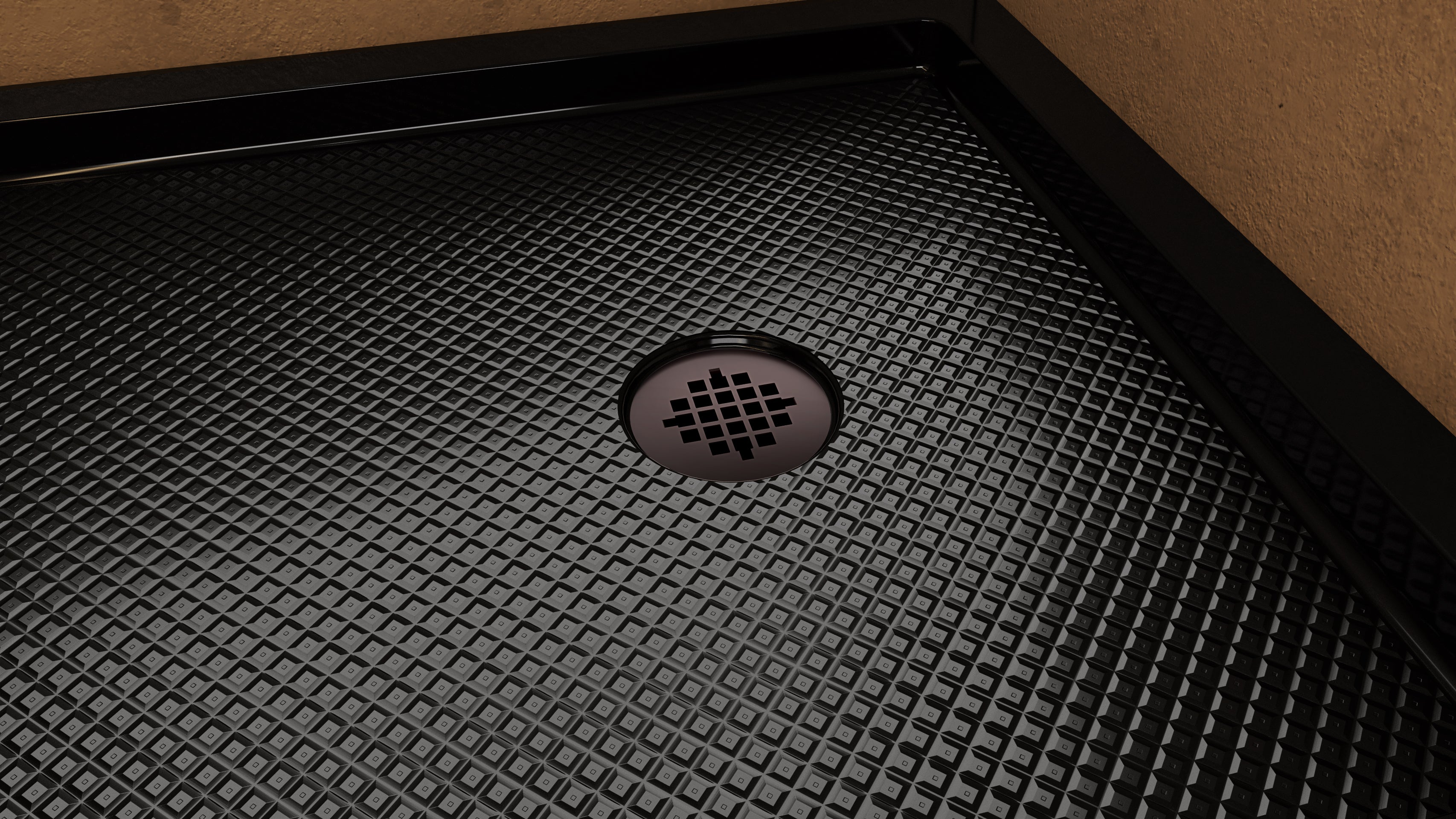 DreamLine SlimLine 30" D x 60" W x 2 3/4" H Alcove Shower Base & 2" Matte Right Handed Round Drain