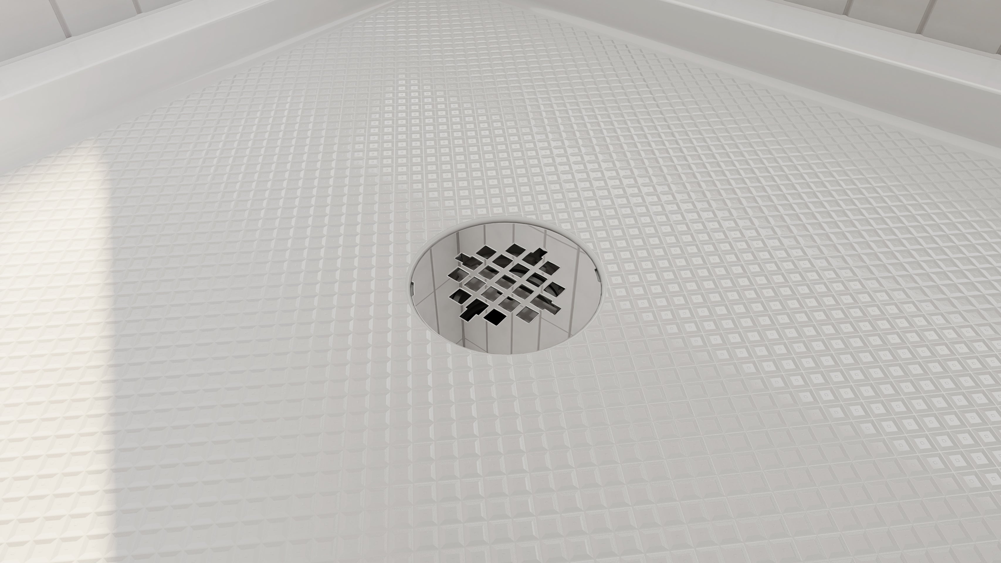 DreamLine SlimLine 36" D x 36" W x 2 3/4" H Alcove Shower Base & 2" Center Round Drain