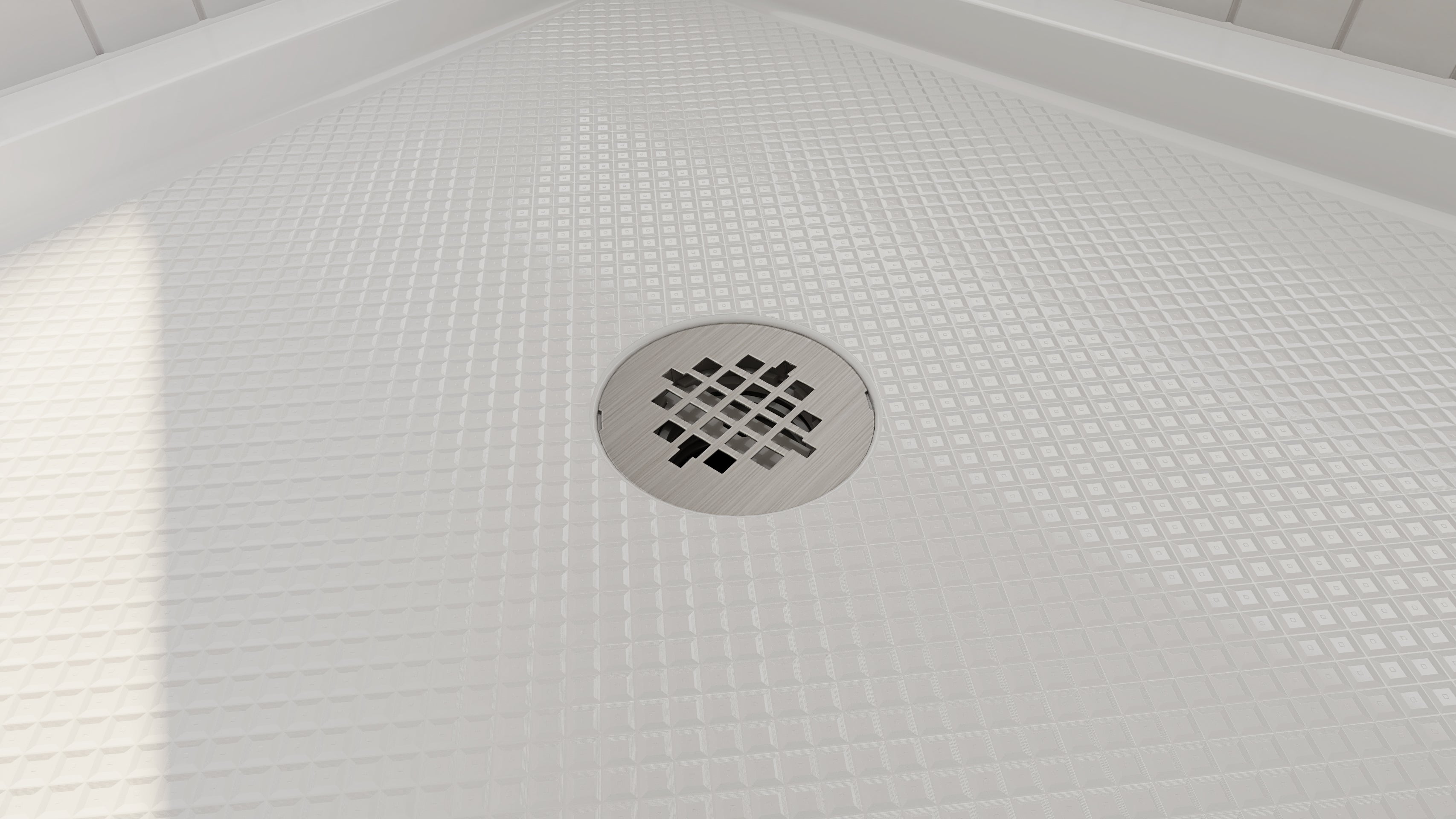 DreamLine SlimLine 36" D x 36" W x 2 3/4" H Alcove Shower Base & 2" Center Round Drain